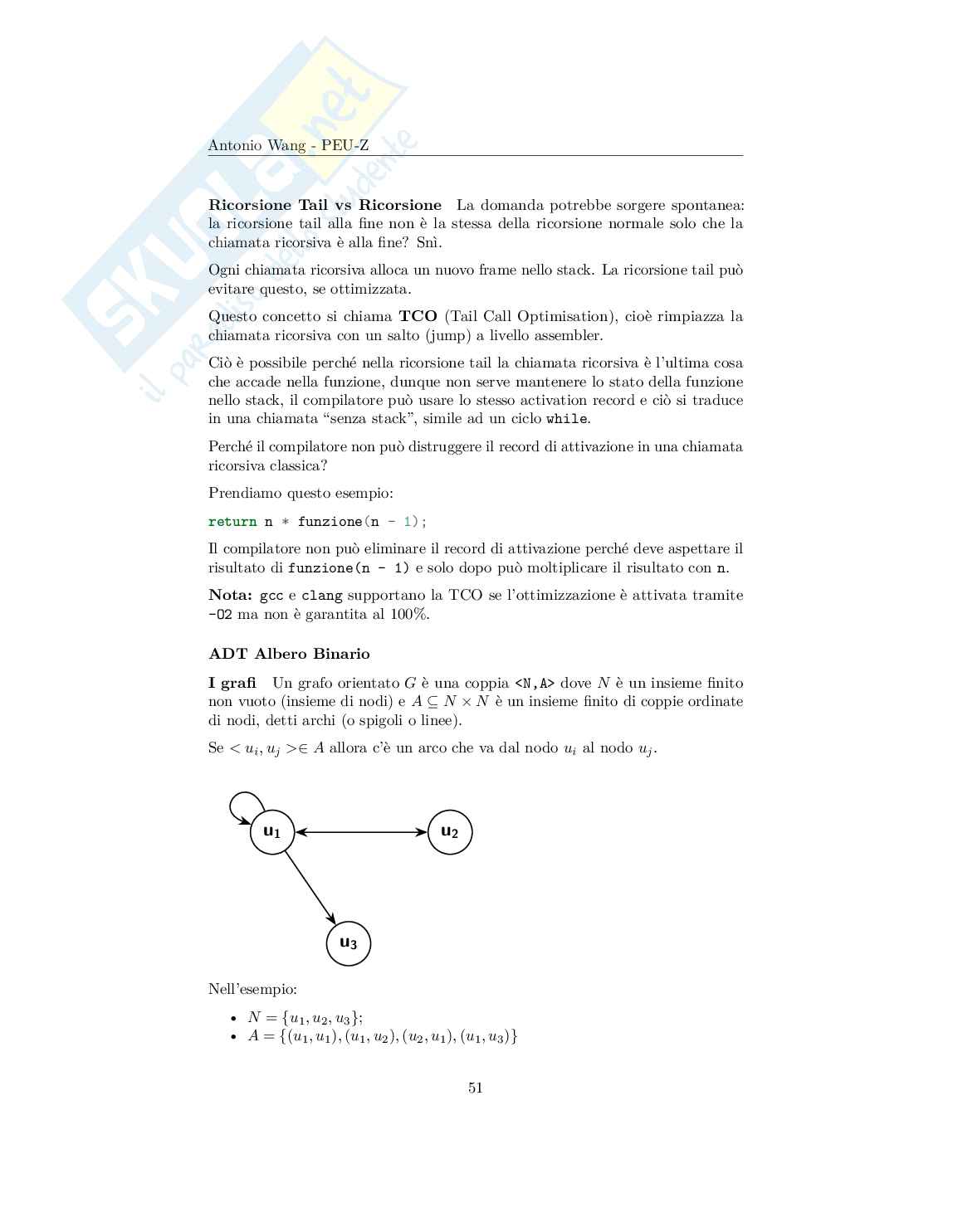 Programmazione e strutture dati – Appunti completi (algoritmi) di Programmazione C Pag. 51