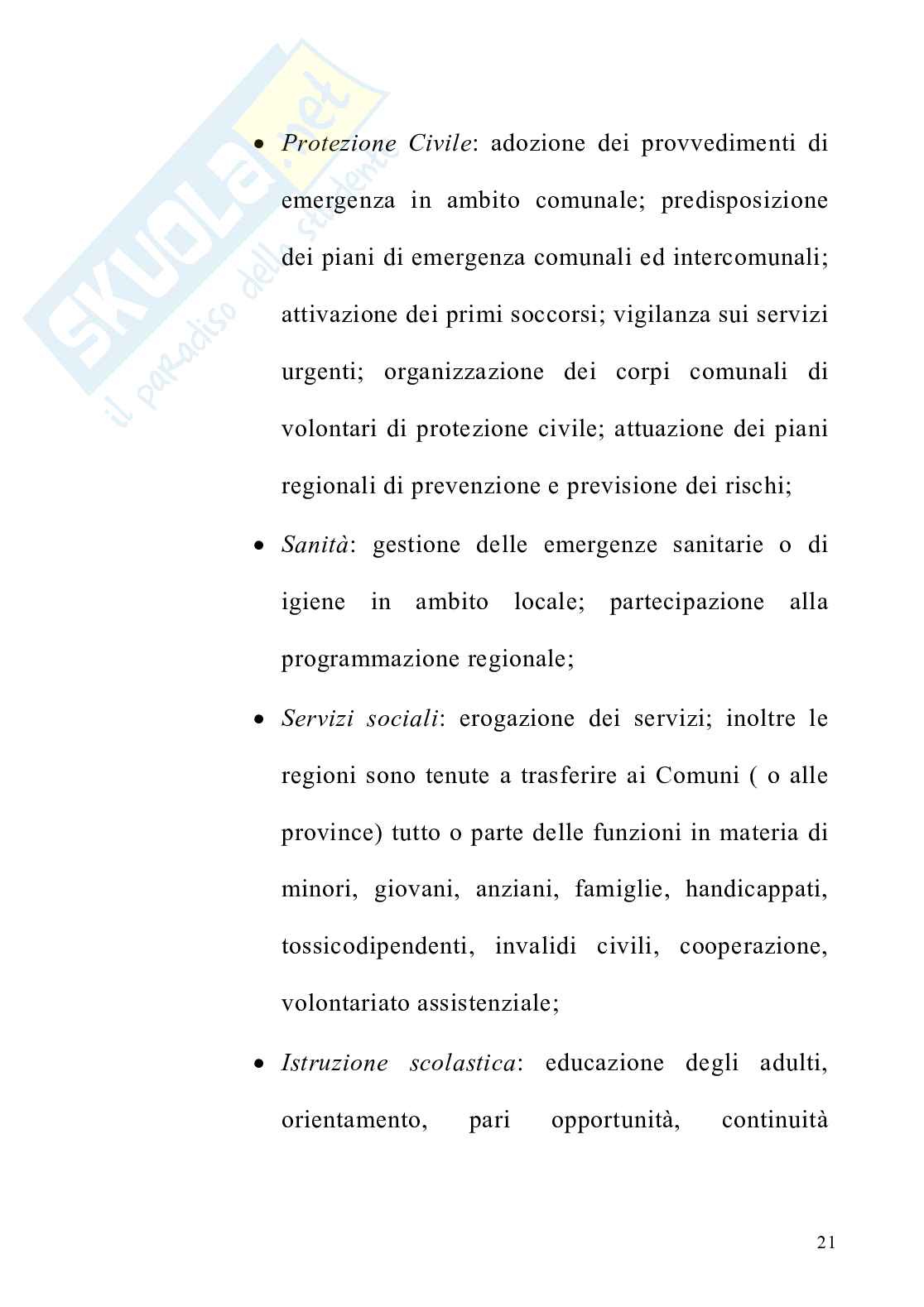 Polizia Locale. Compiti e bisogni di sicurezza urbana Pag. 21
