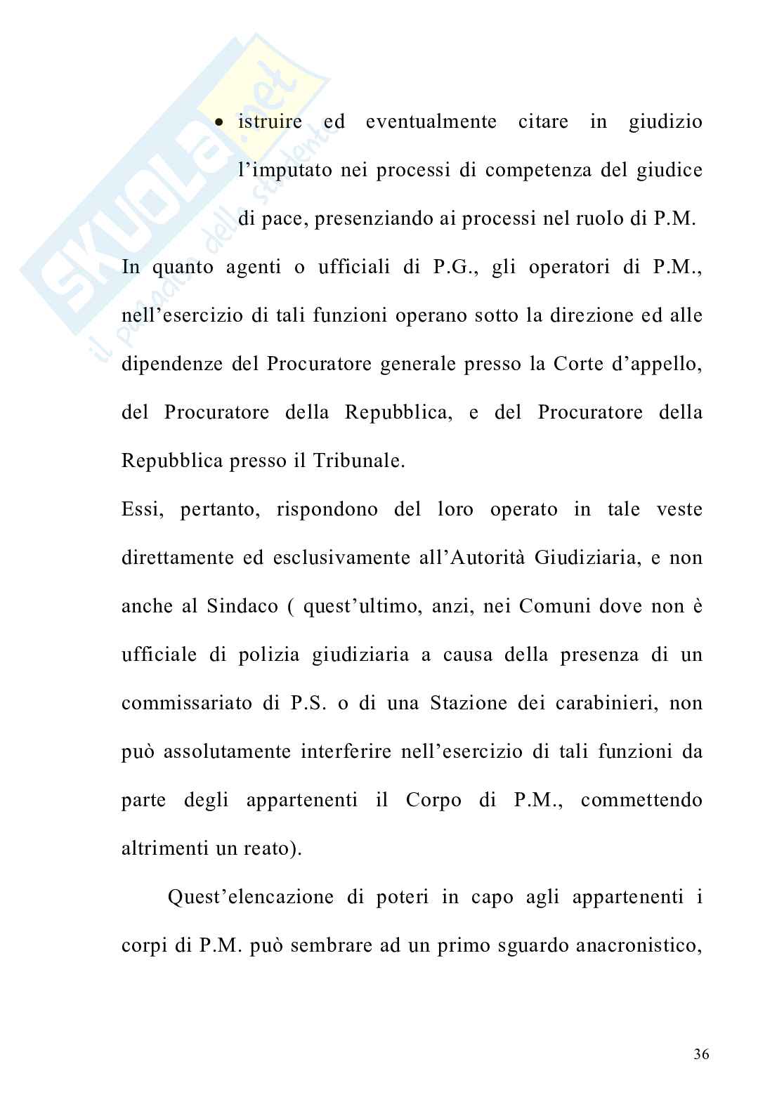 Polizia Locale. Compiti e bisogni di sicurezza urbana Pag. 36