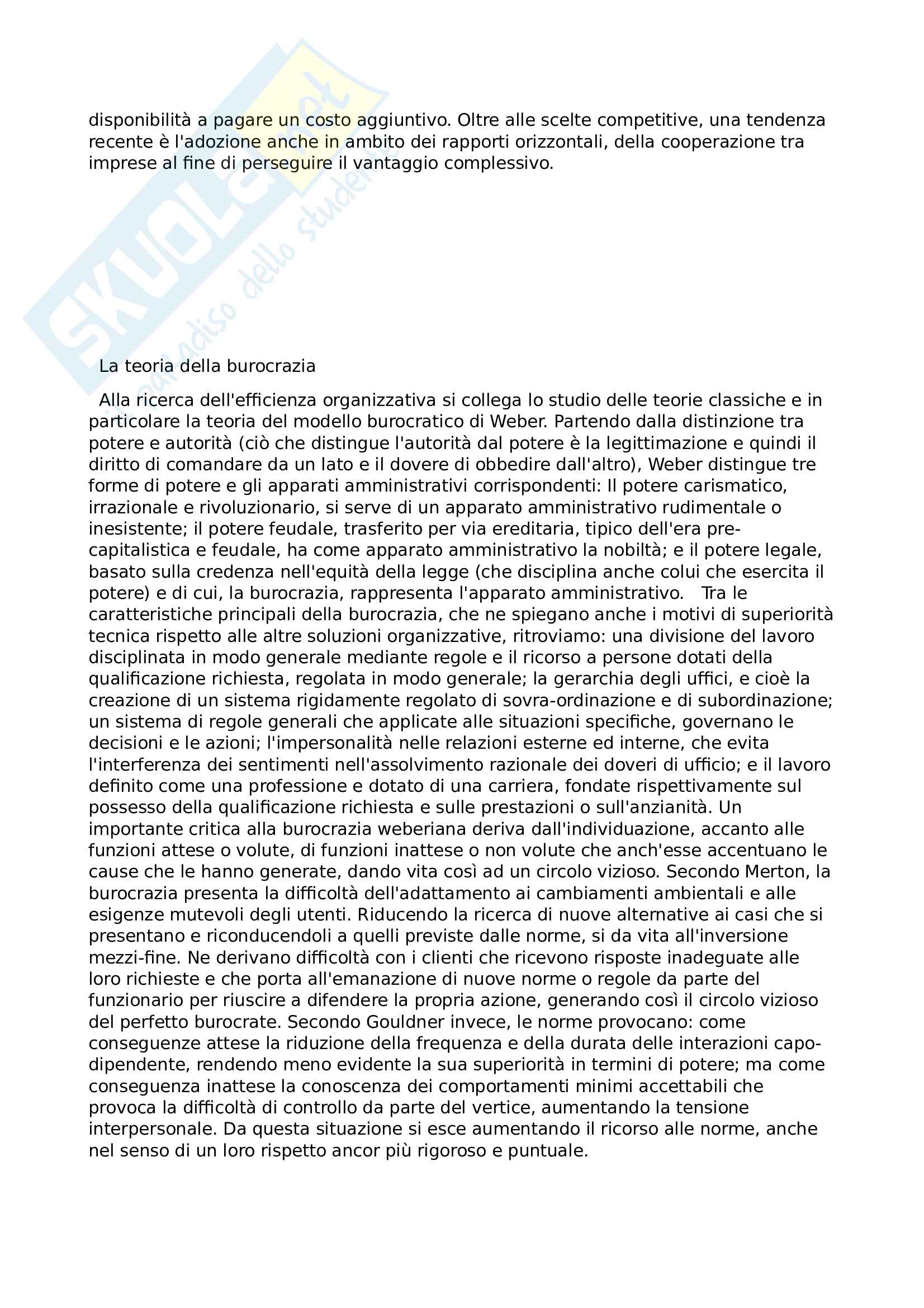 Organizzazione Aziendale - Appunti Pag. 2