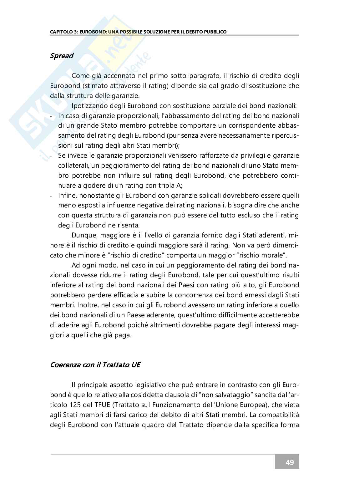 “EUROBOND: la condivisione dei debiti sovrani europei come possibile soluzione al problema strutturale del debito pubblico italiano? Le recenti proposte della BCE [TESI] Pag. 51