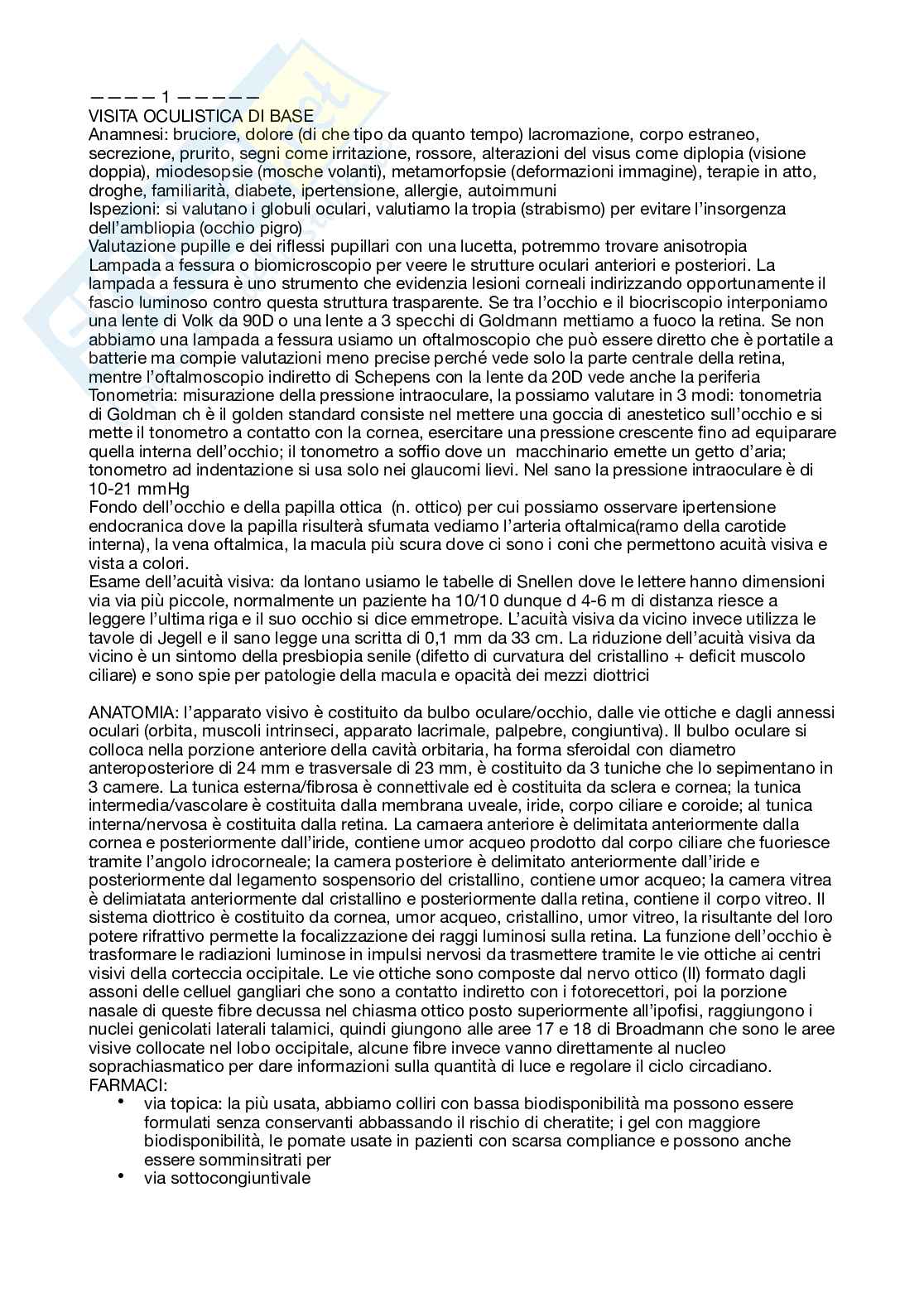 Oftalmologia Pag. 1