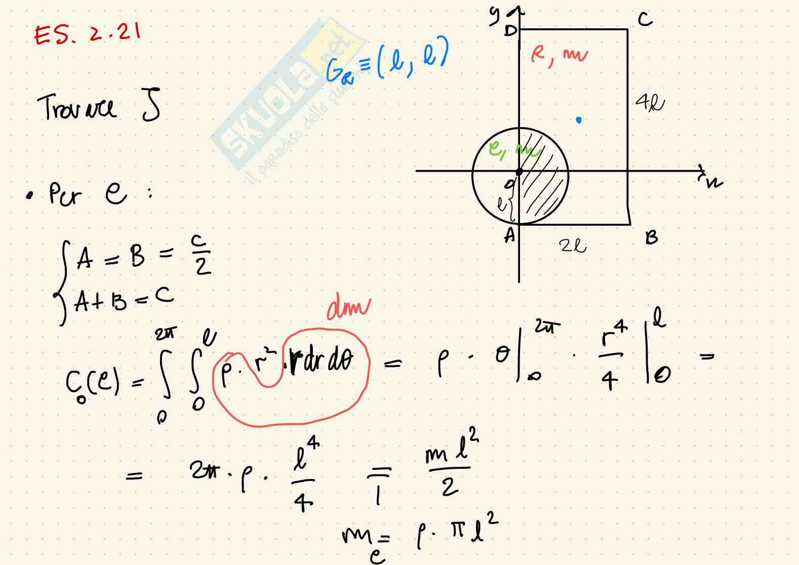 Esercitazione di Meccanica razionale Pag. 16