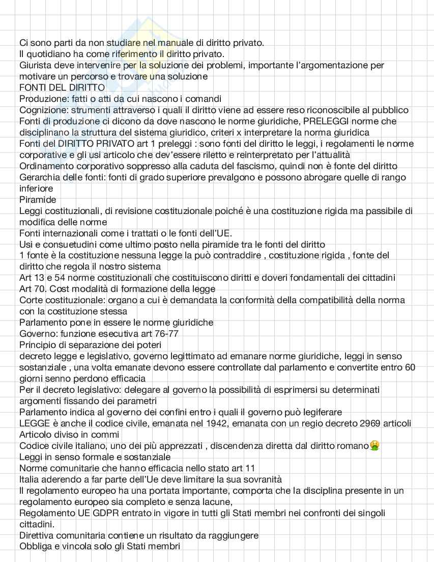 Appunti prime lezioni di Diritto privato Pag. 2