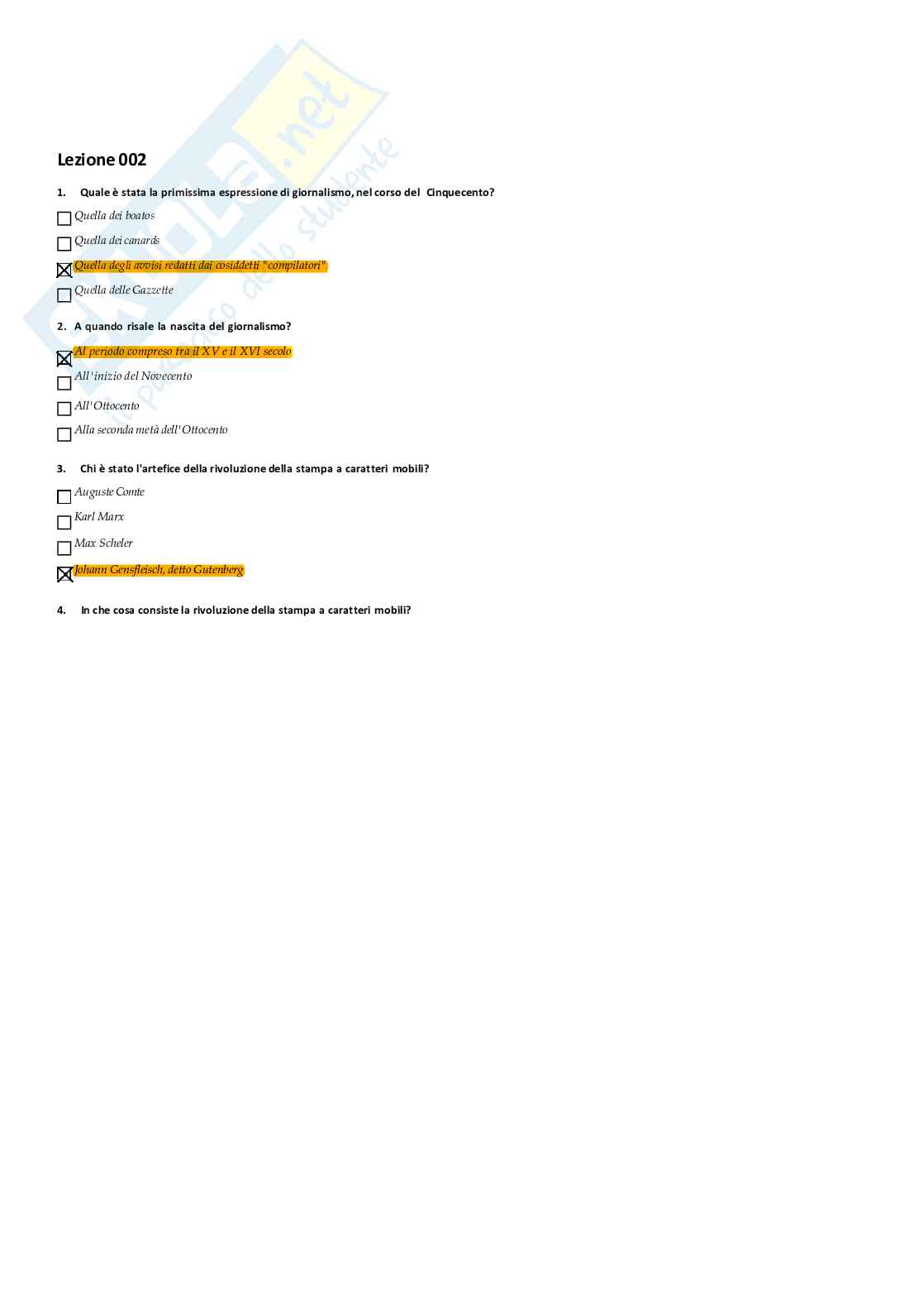 paniere storia del giornalismo - risposte multiple Pag. 2