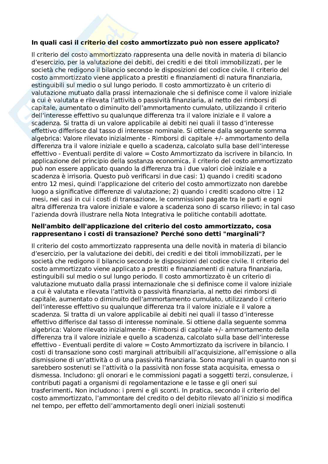 Domande aperte di Ragioneria e contabilità aziendale Pag. 36