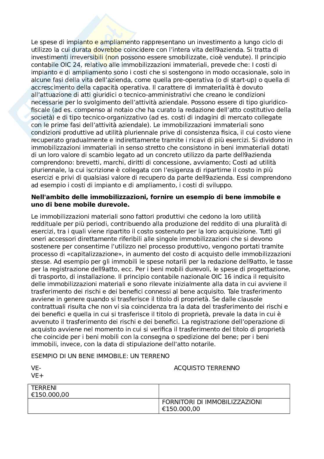 Domande aperte di Ragioneria e contabilità aziendale Pag. 46