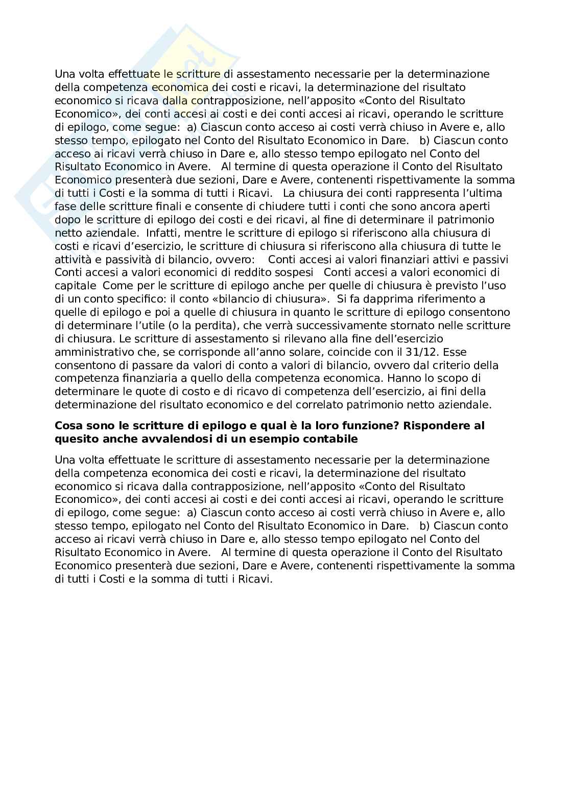 Domande aperte di Ragioneria e contabilità aziendale Pag. 91
