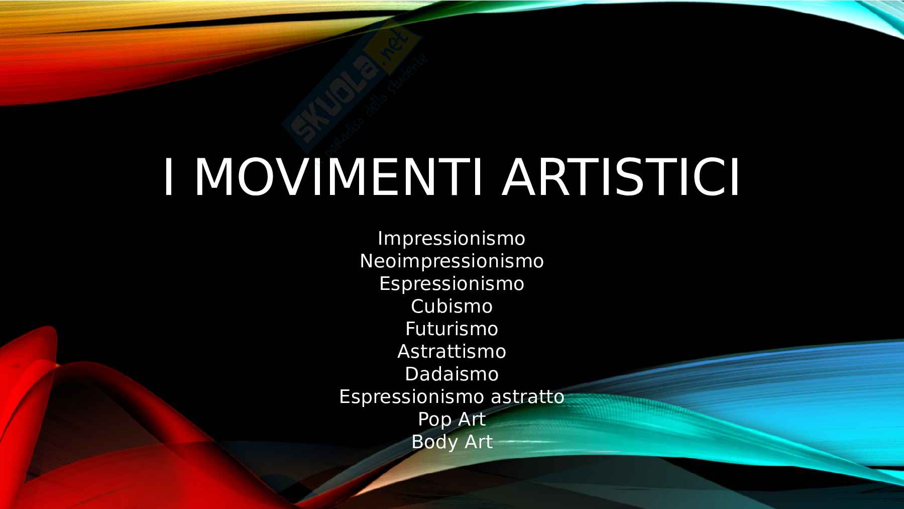 Esame Movimenti artistici Pag. 1