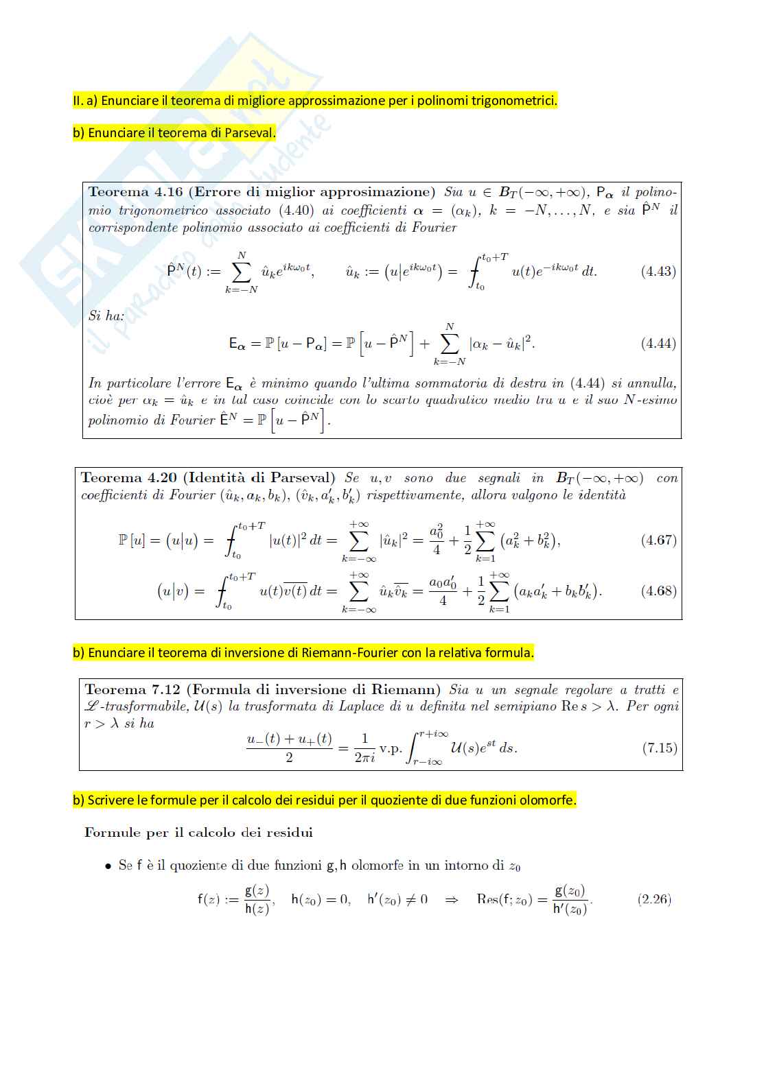 Teoria Metodi matematici per l'ingegneria Pag. 6