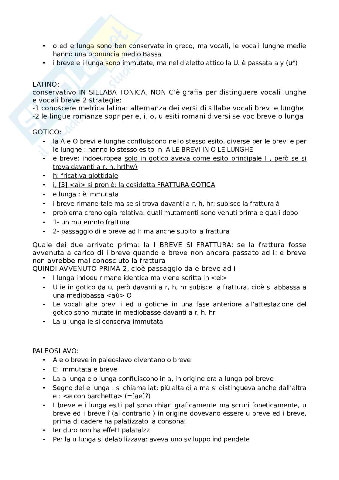 Riassunto esame Glottologia per lingue, Prof. Scala Andrea, libro consigliato Lingue d'Europa. Elementi di storia e di tipologia linguistica, Roma, Carocci, 2003 o edizioni successive., E. Banfi - N. Grandi Pag. 11