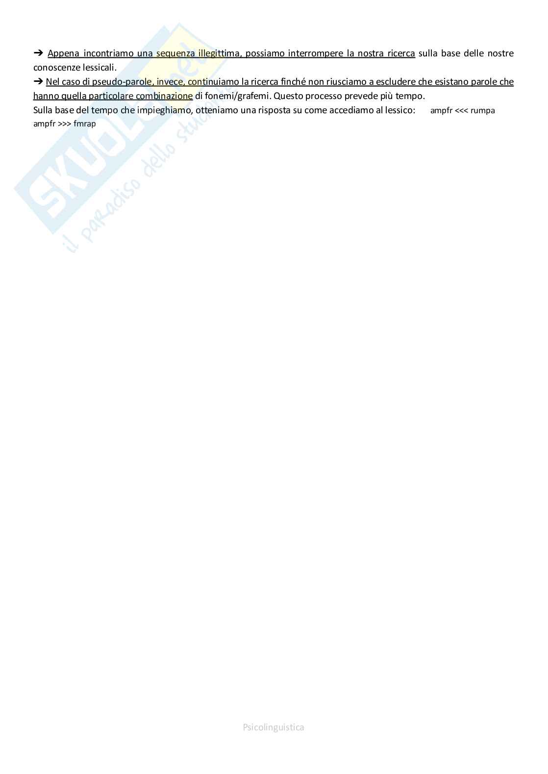 Psicolinguistica - Appunti completi Pag. 16
