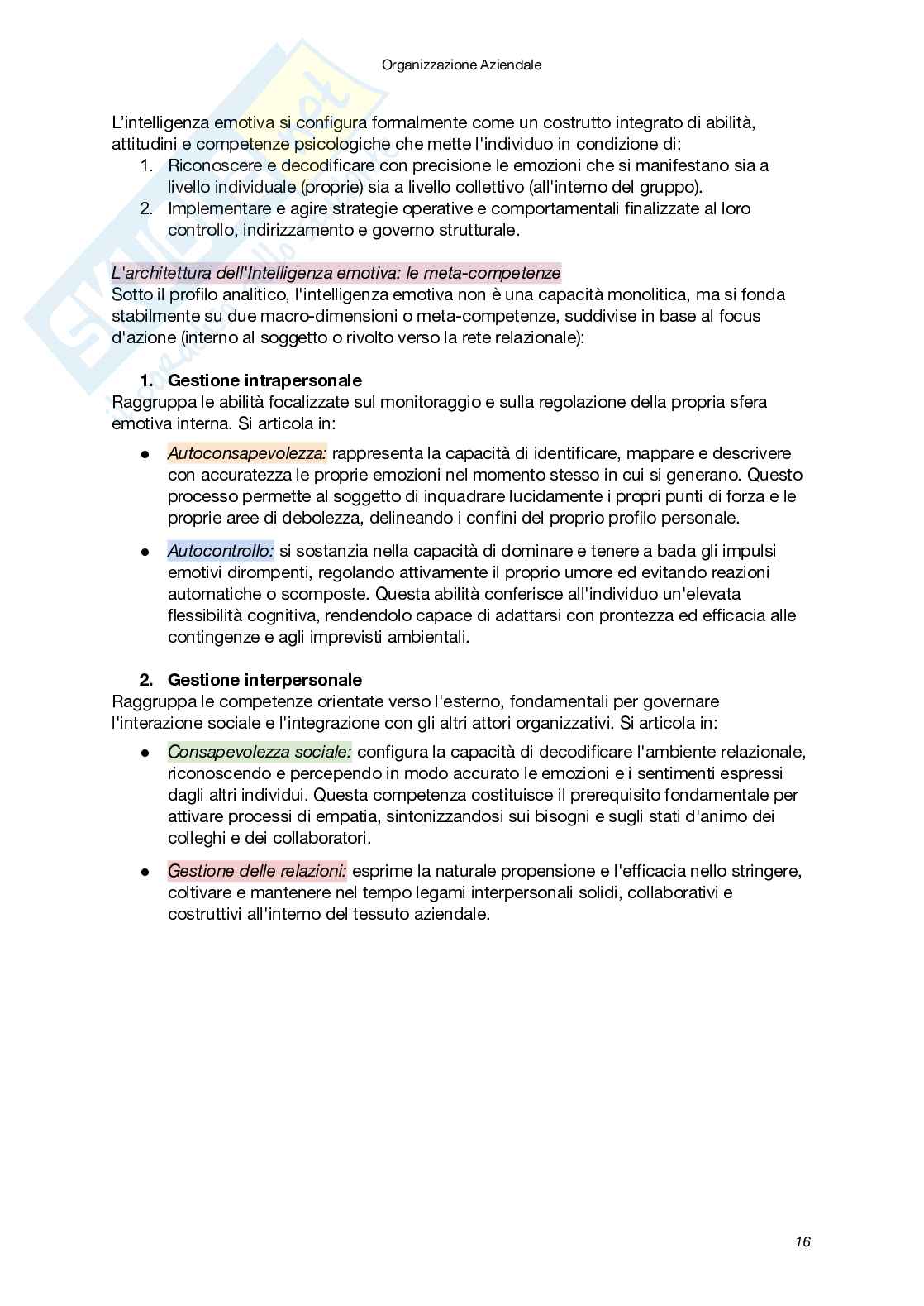 Riassunto esame Organizzazione aziendale, Prof. Pellegrini Massimiliano, libro consigliato Organizzazione aziendale: chiavi di lettura per comprendere e progettare le organizzazioni, Palumbo, Decasti Pag. 16
