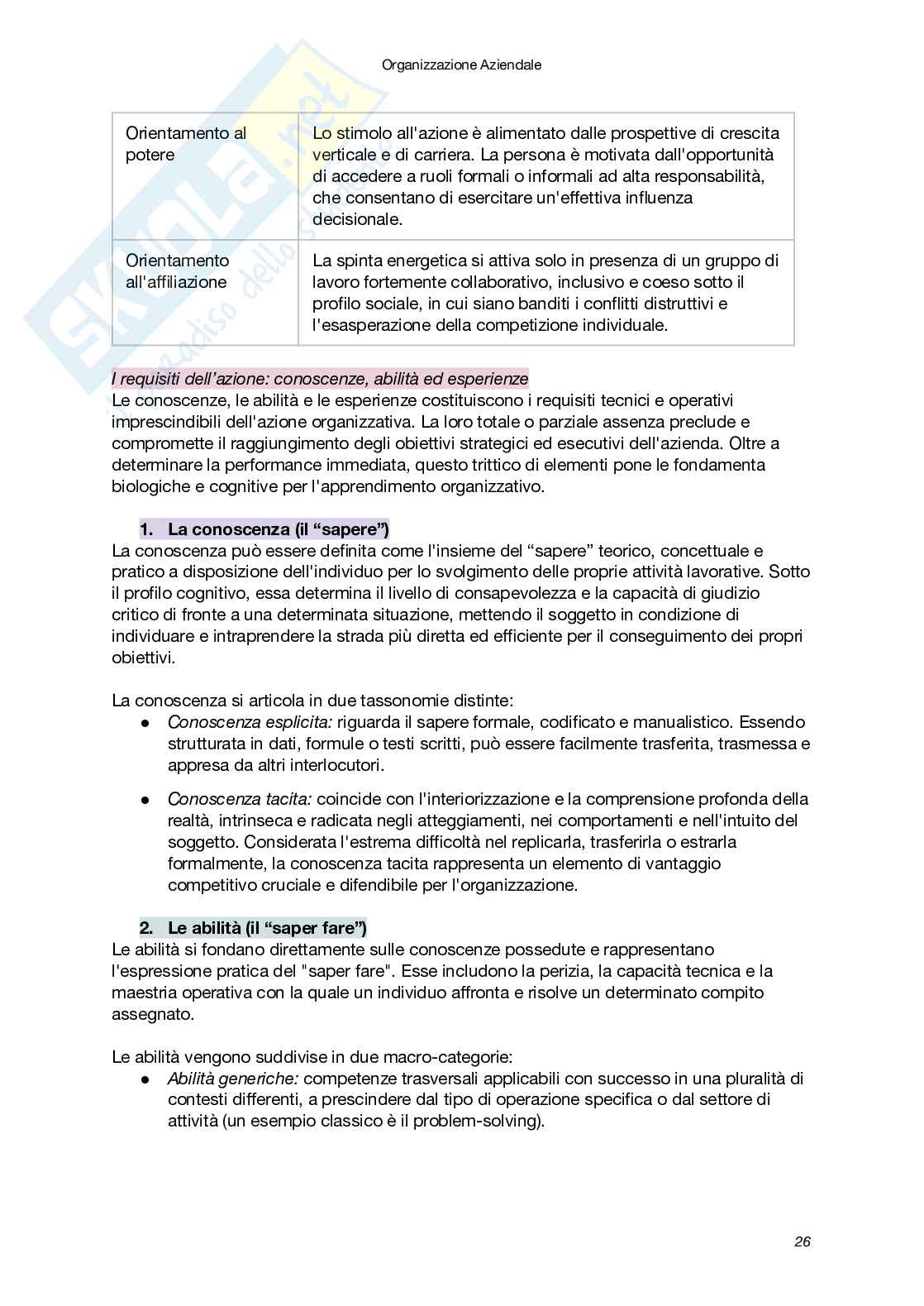 Riassunto esame Organizzazione aziendale, Prof. Pellegrini Massimiliano, libro consigliato Organizzazione aziendale: chiavi di lettura per comprendere e progettare le organizzazioni, Palumbo, Decasti Pag. 26