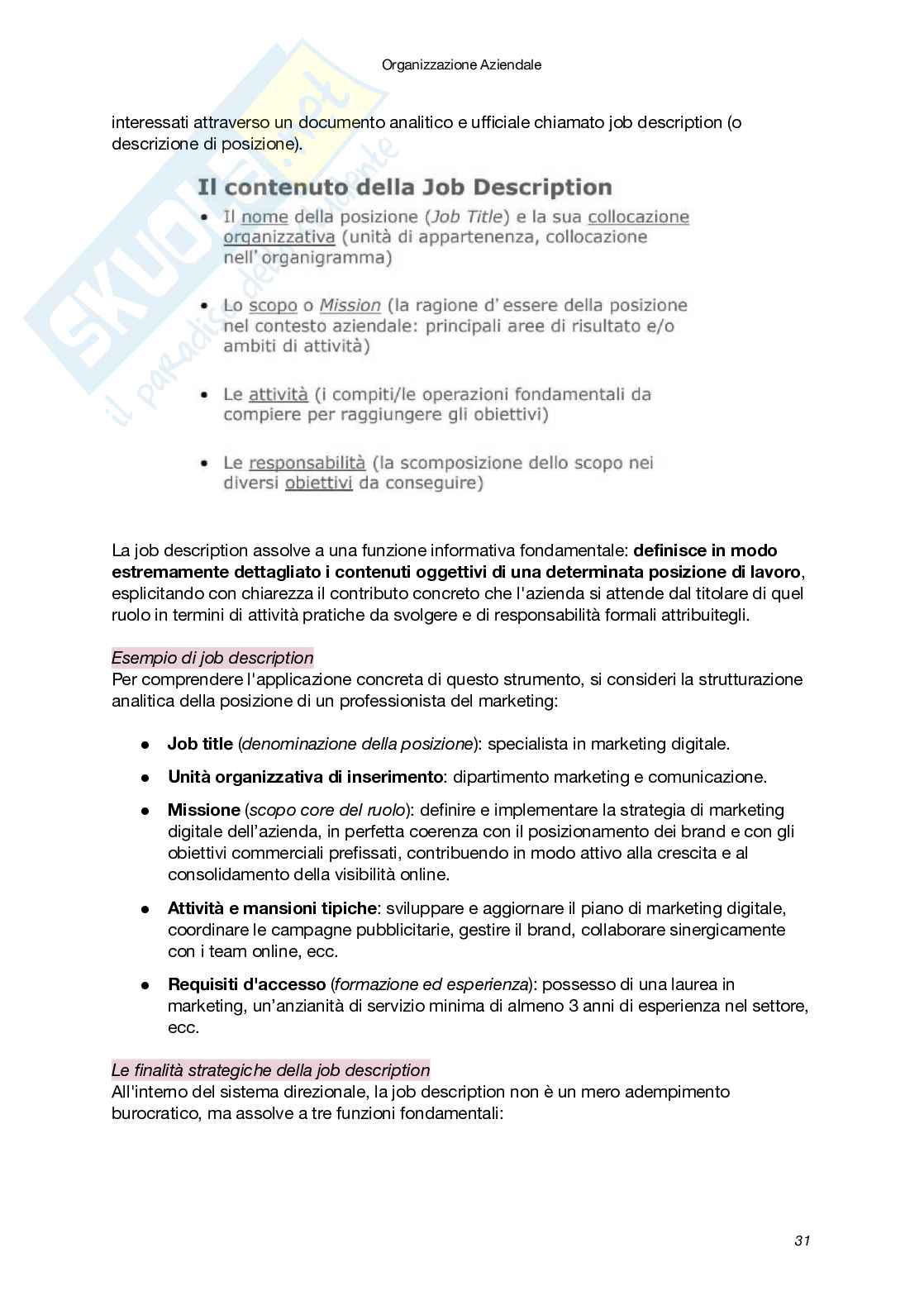 Riassunto esame Organizzazione aziendale, Prof. Pellegrini Massimiliano, libro consigliato Organizzazione aziendale: chiavi di lettura per comprendere e progettare le organizzazioni, Palumbo, Decasti Pag. 31
