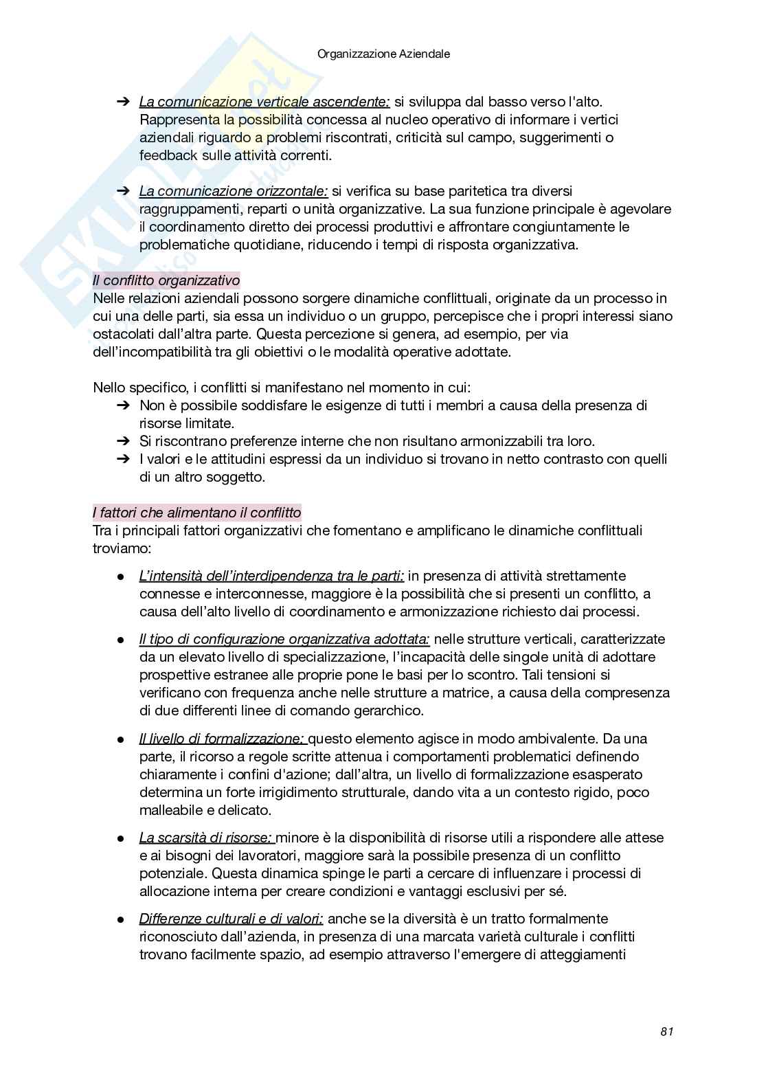 Riassunto esame Organizzazione aziendale, Prof. Pellegrini Massimiliano, libro consigliato Organizzazione aziendale: chiavi di lettura per comprendere e progettare le organizzazioni, Palumbo, Decasti Pag. 81
