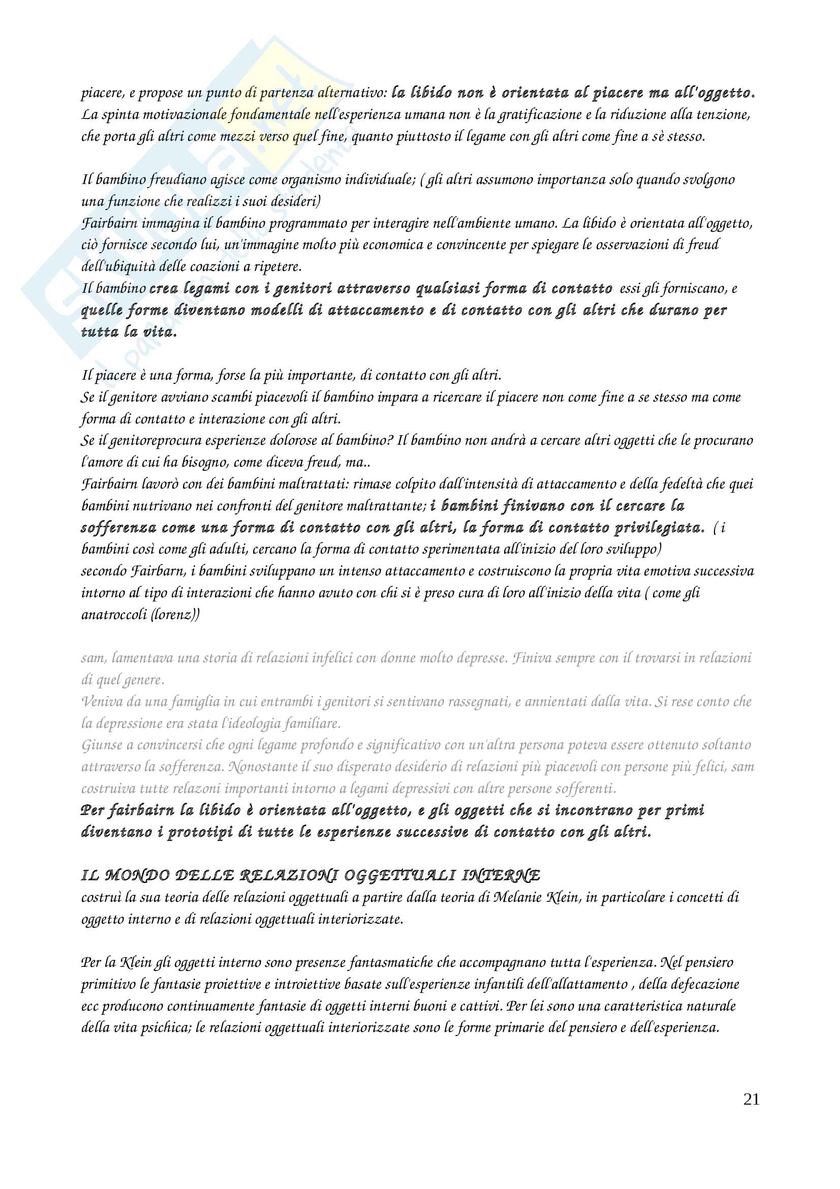 Psicologia dinamica Pag. 21