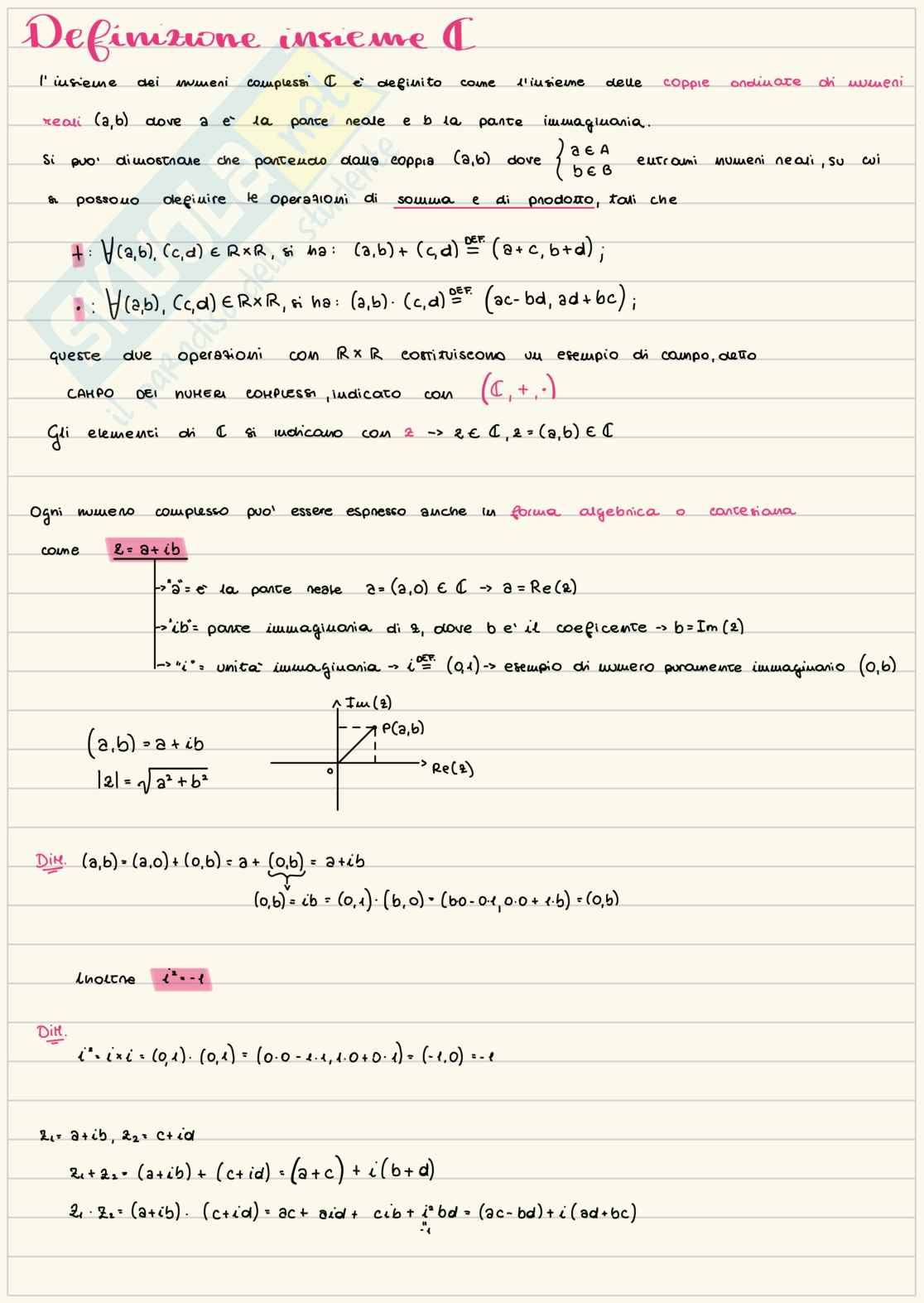 Appunti Algebra lineare  Pag. 1