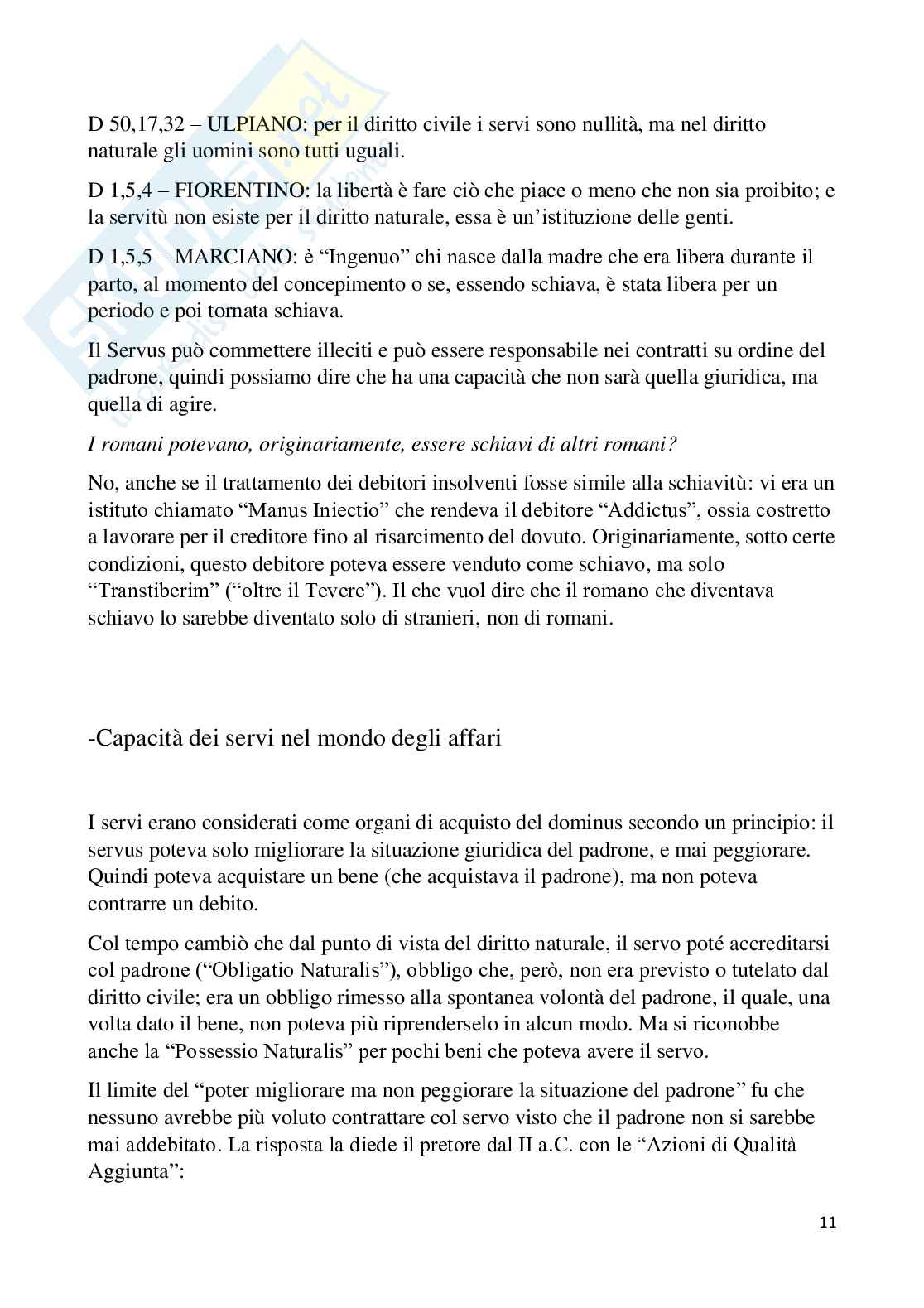 Storia del diritto privato Romano Pag. 11