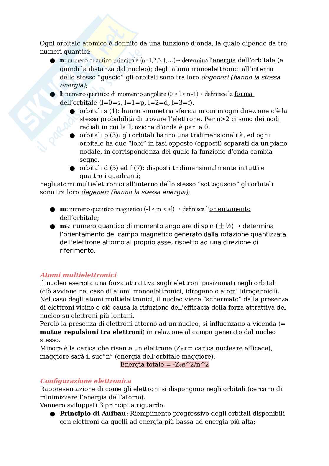 Chimica generale e inorganica Pag. 6