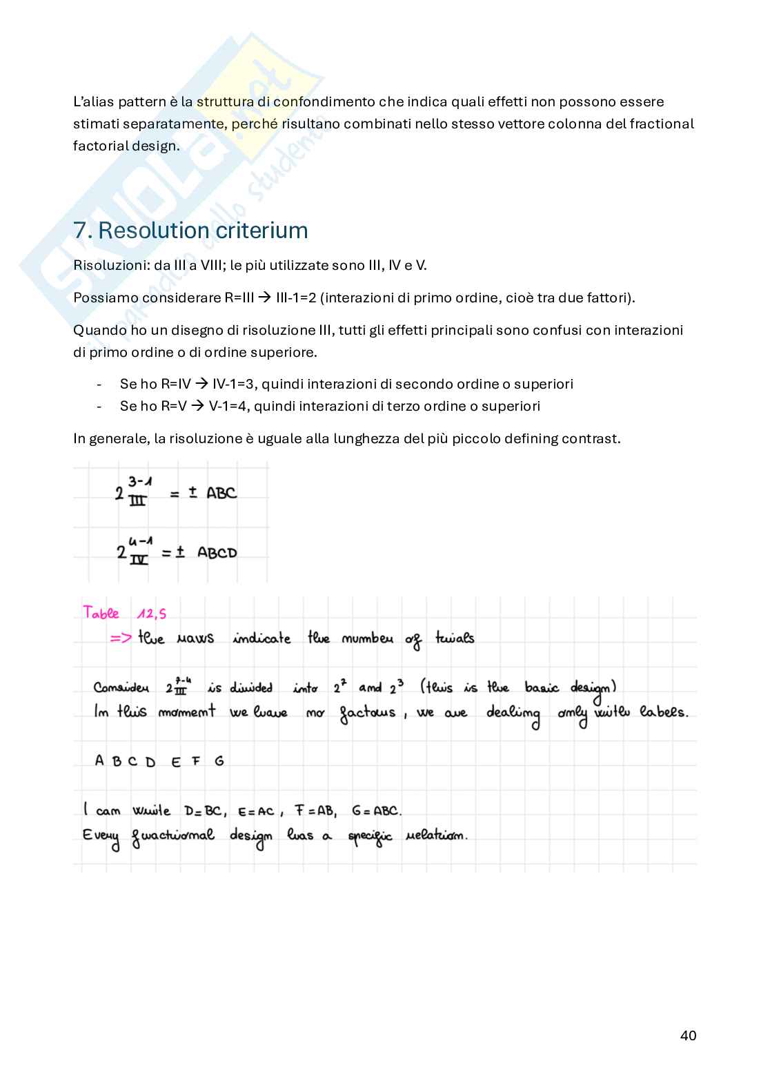 Appunti Appunti Statistica per la sperimentazione e le previsioni in ambito tecnologico (parte 2) in italinao  Pag. 11