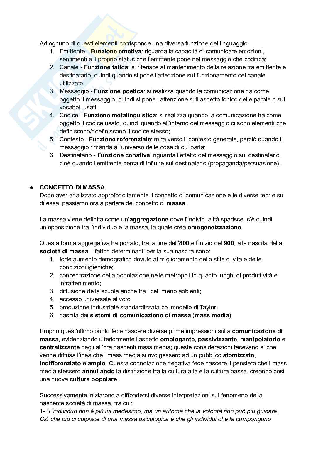 Appunti di Teoria e Tecniche delle Comunicazioni di Massa Pag. 6