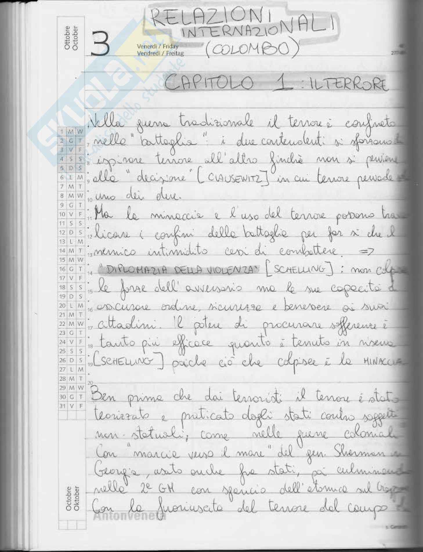 Guerra ineguale, Colombo  - il terrore e i suoi freni Pag. 1