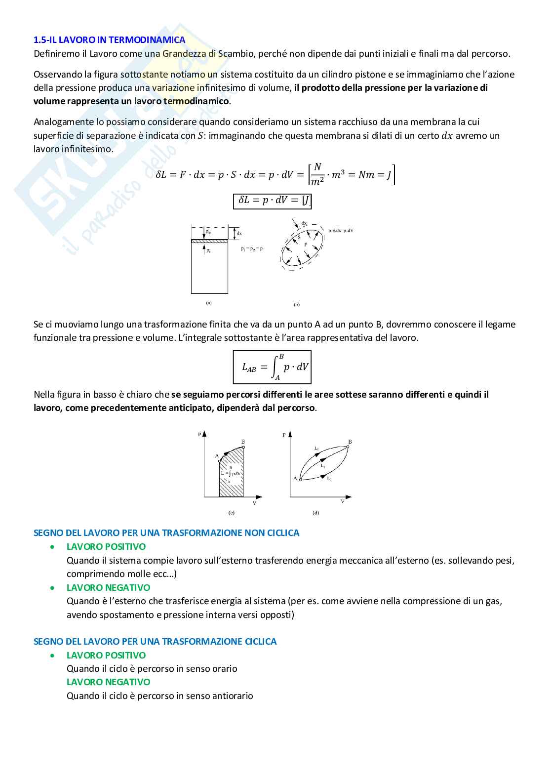 Primo Principio della Termodinamica - Fisica tecnica Pag. 6