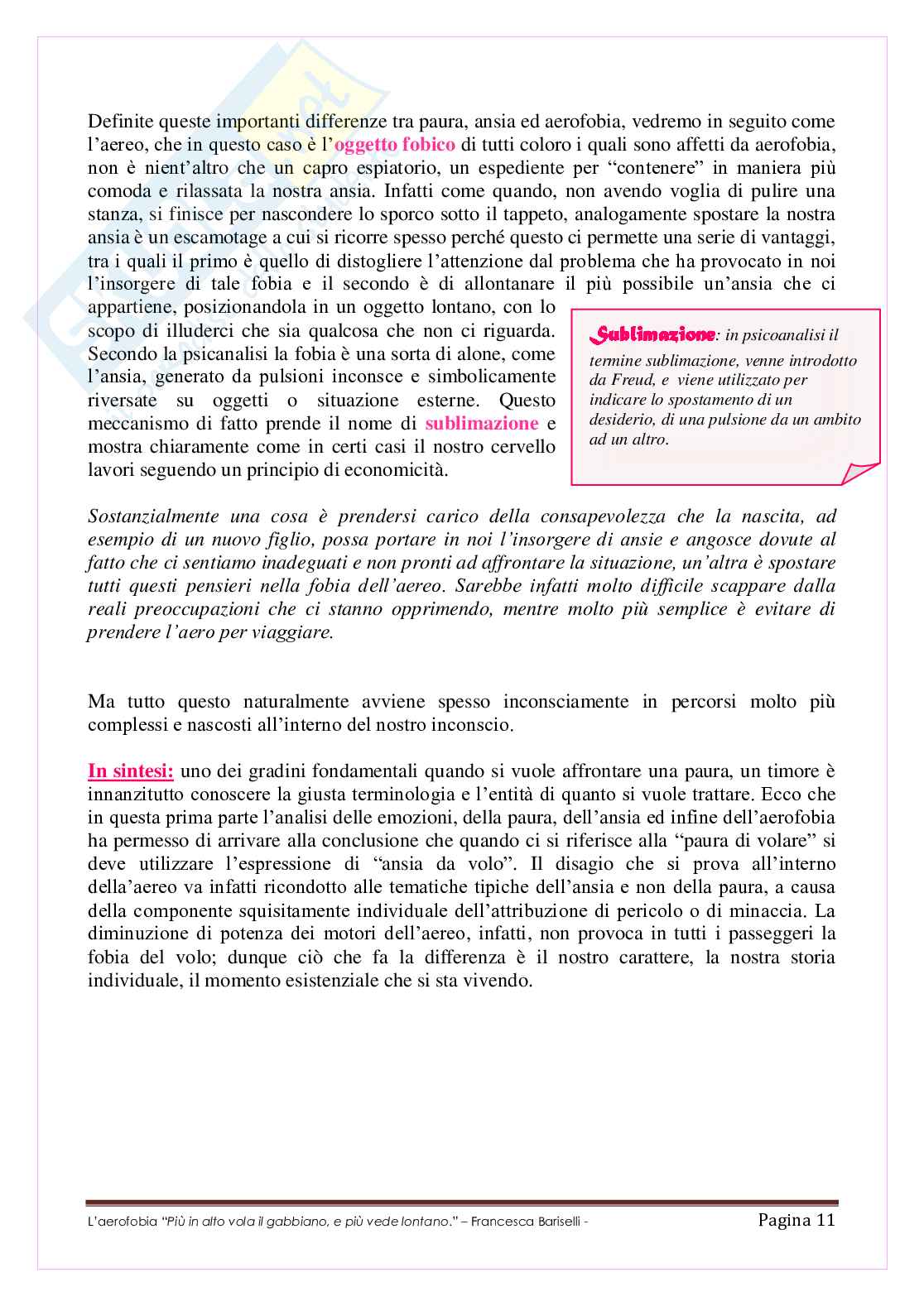 Aerofobia: più in alto vola il gabbiano, più vede lontano Pag. 11