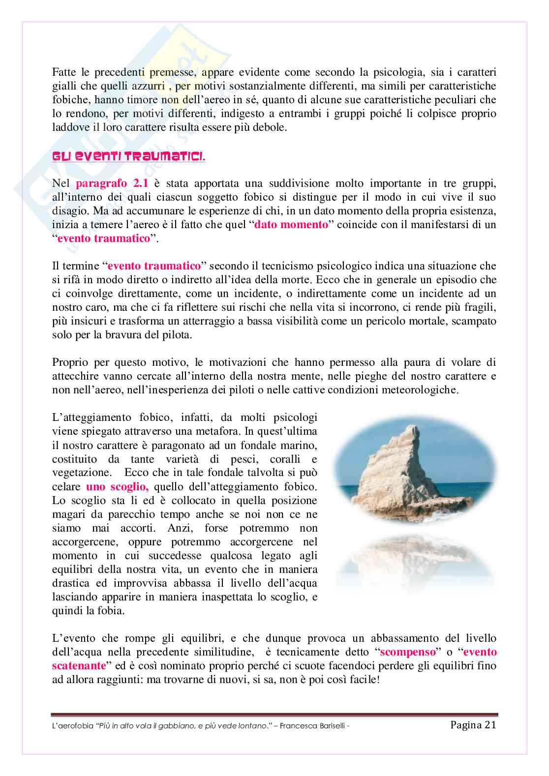 Aerofobia: più in alto vola il gabbiano, più vede lontano Pag. 21