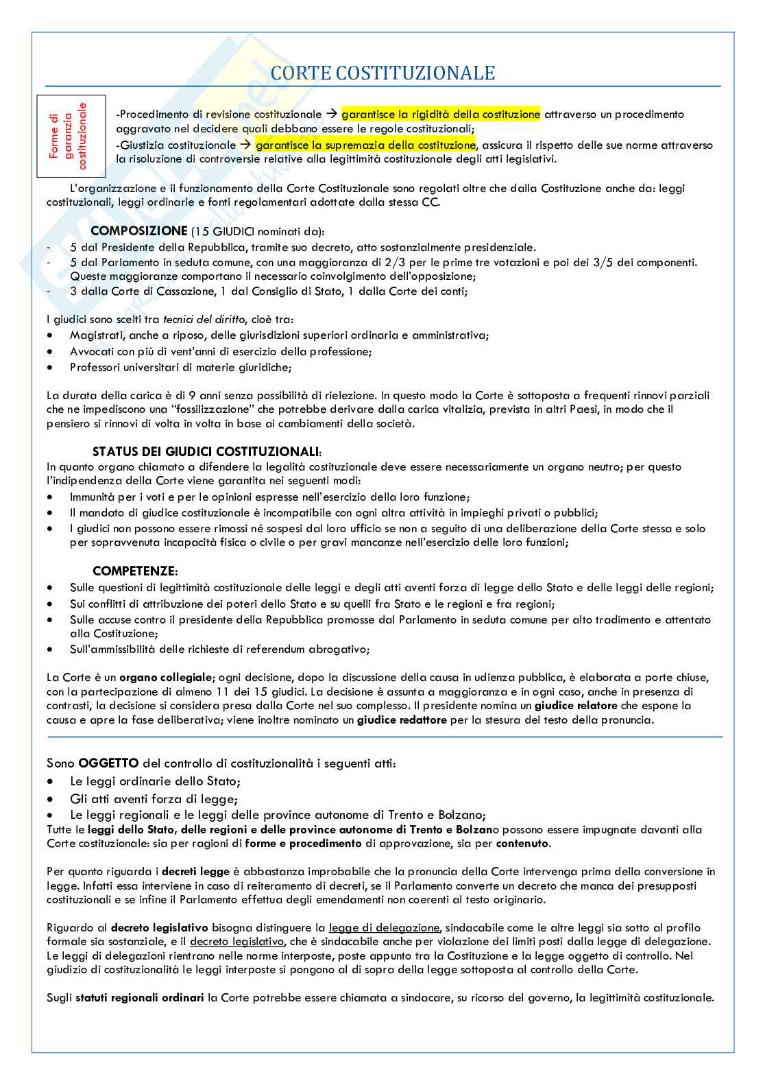 Corte Costituzionale Pag. 1