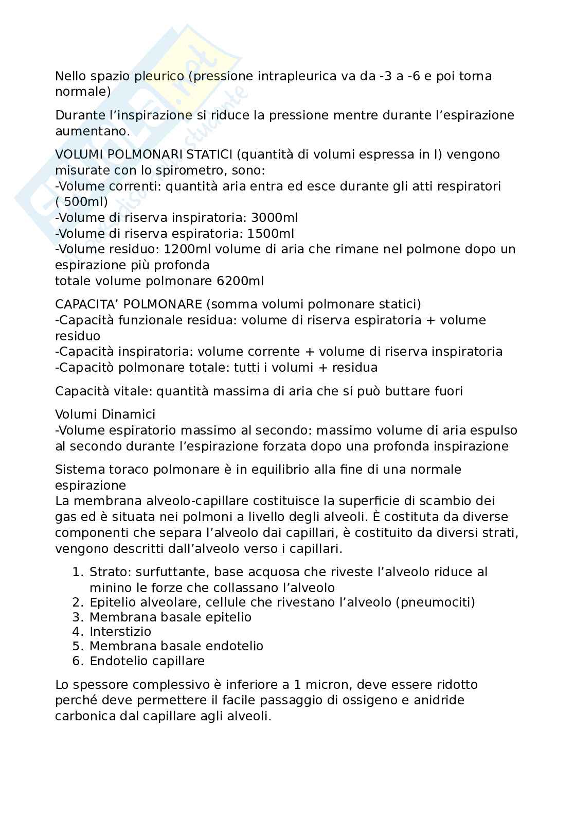 Riassunto esame Fisiopatologia, Prof. Scalfi Luca, libro consigliato Fisiologia, Scotto Pag. 16