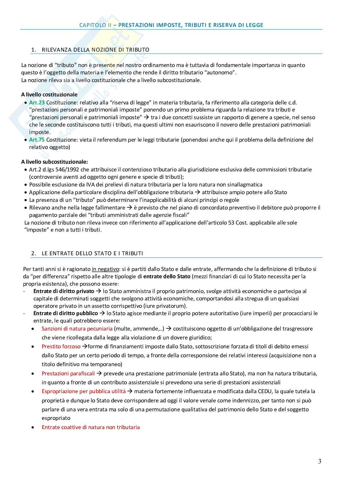 Riassunto esame Diritto Tributario, Prof. Melis Giuseppe, libro consigliato Manuale di diritto tributario, Melis  Pag. 6