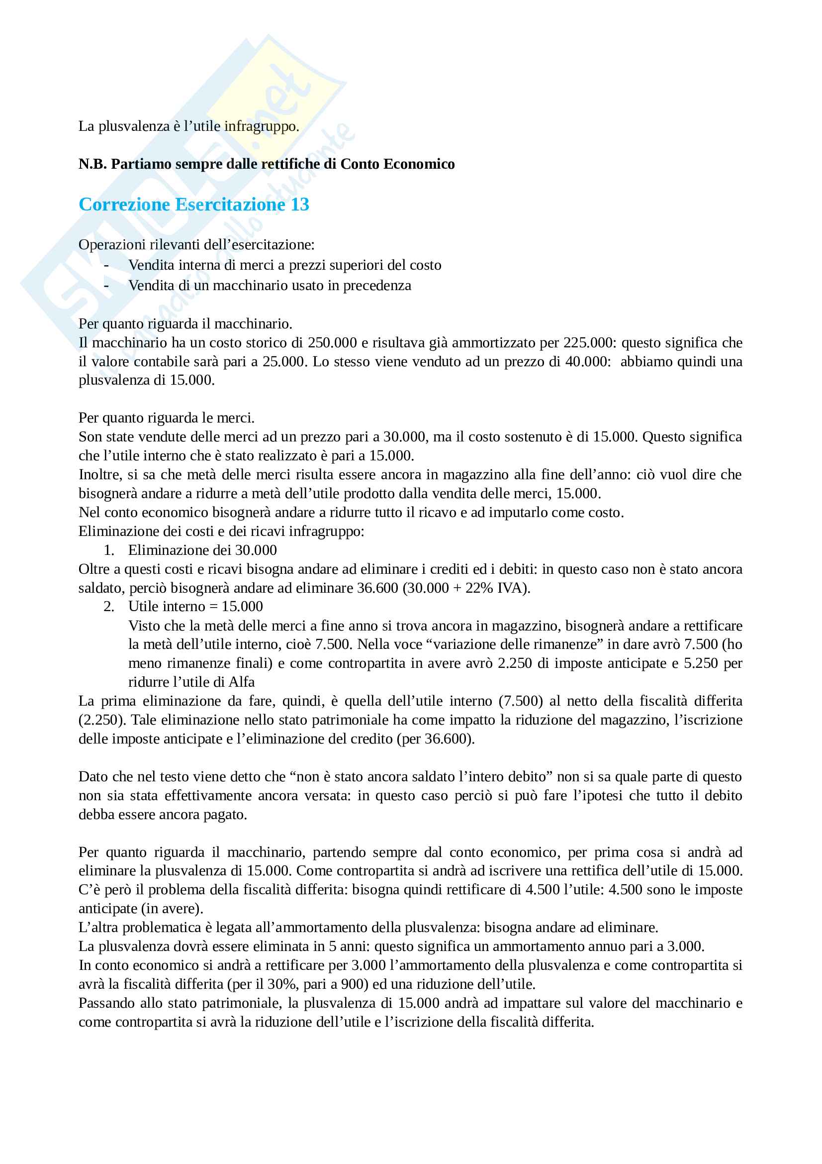 Appunti personali di bilancio consolidato  Lezioni 11-19 Pag. 41
