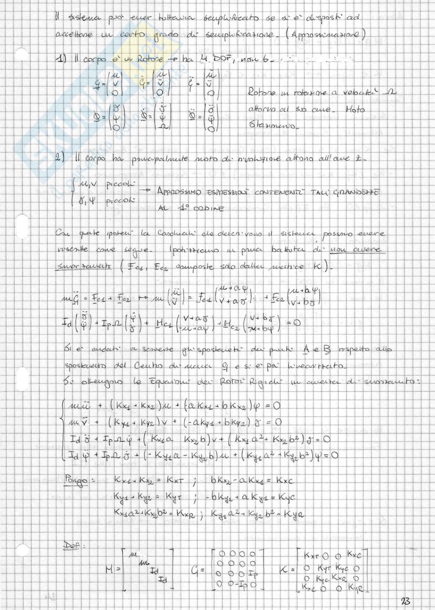 Appunti di Dinamica dei Rotori Pag. 26