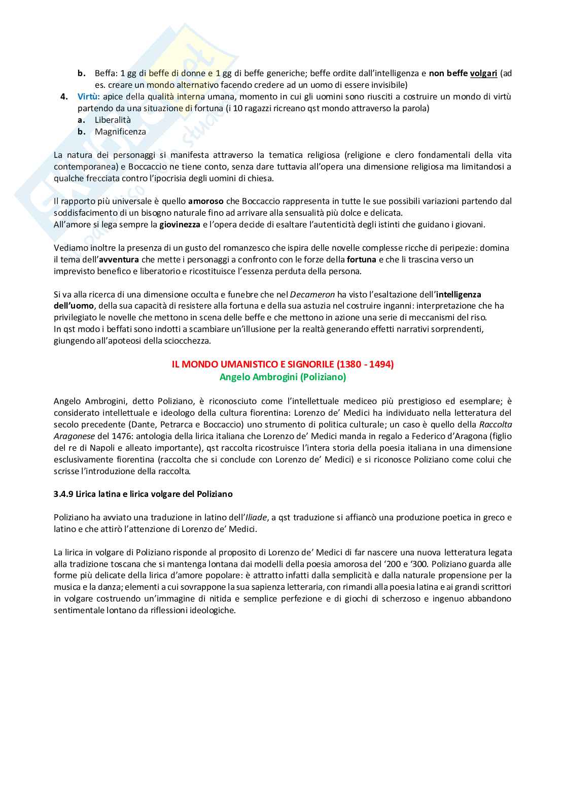 Letteratura Italiana (dalle origini a Manzoni) Pag. 11
