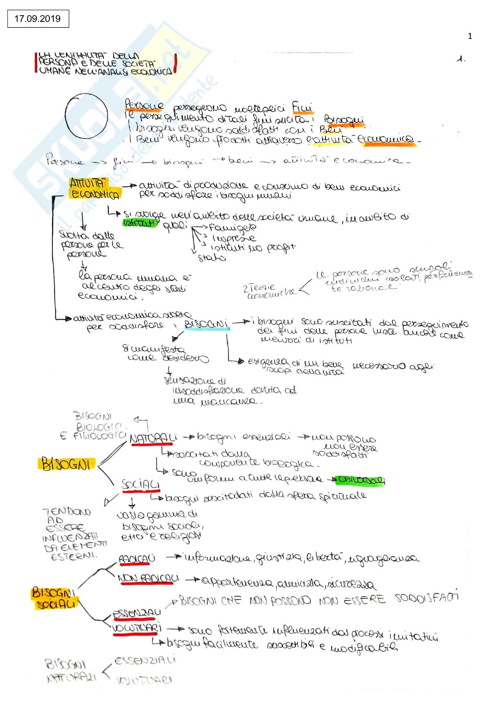 Economia aziendale - prima parte del corso Pag. 1