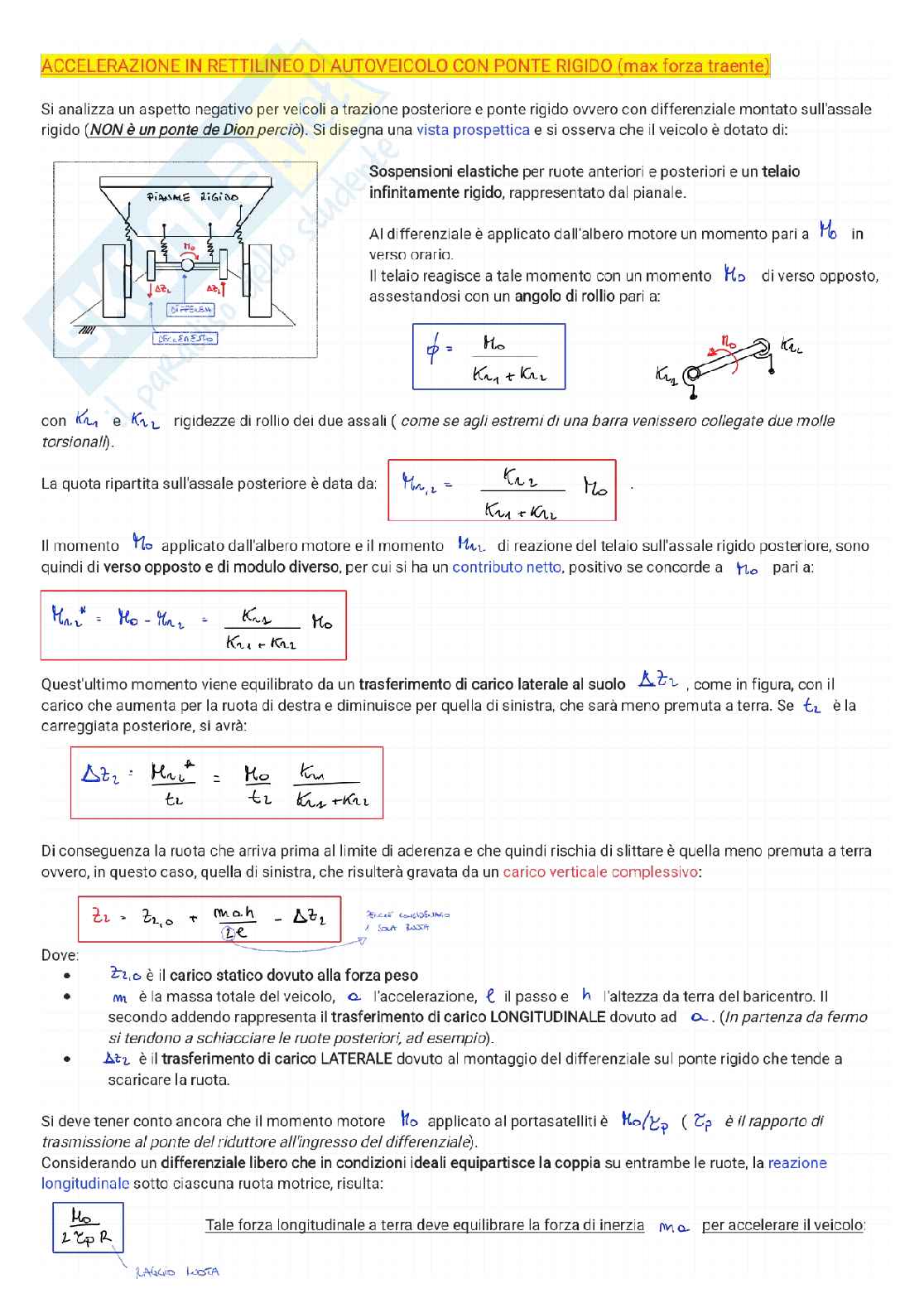 Meccanica del veicolo (Parte 2) Pag. 46