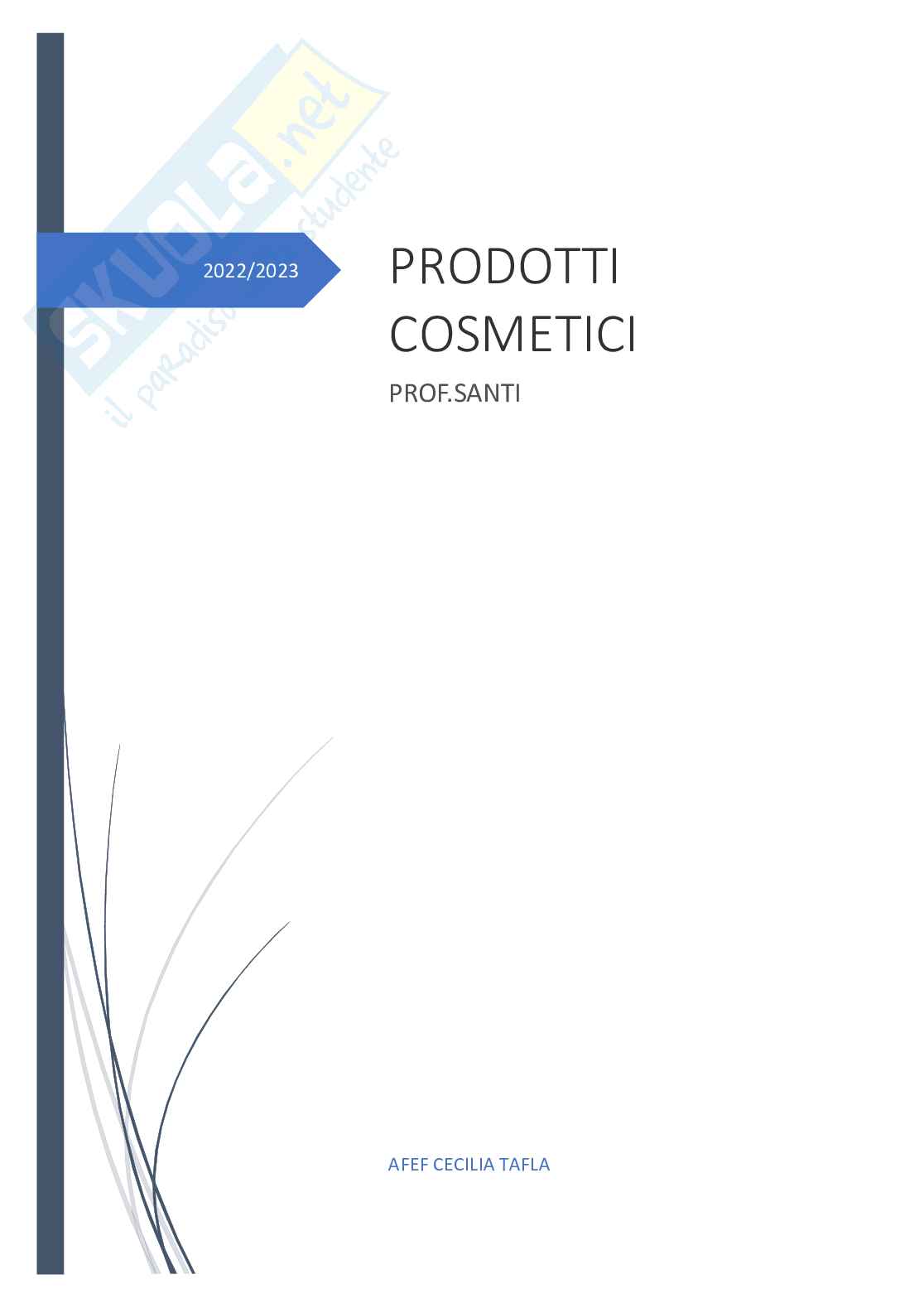 Prodotti cosmetici e forme farmaceutiche innovative Pag. 1