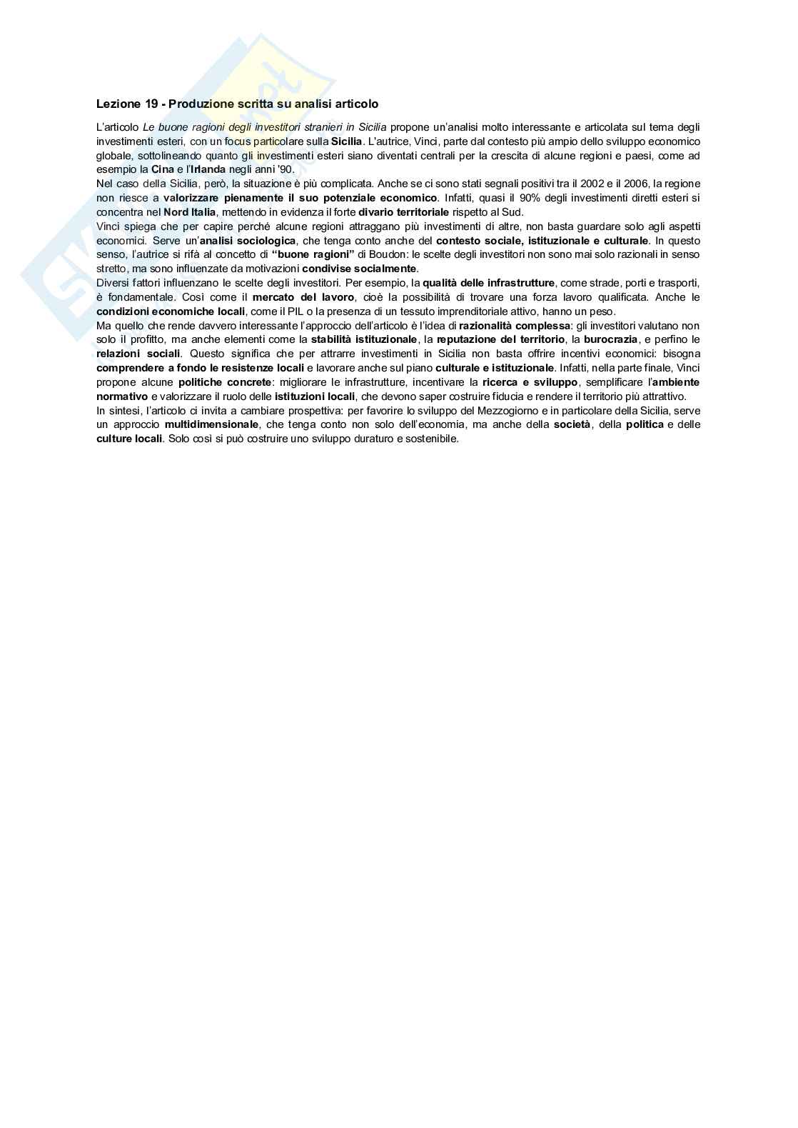 Sociologia dei processi economici Pag. 21