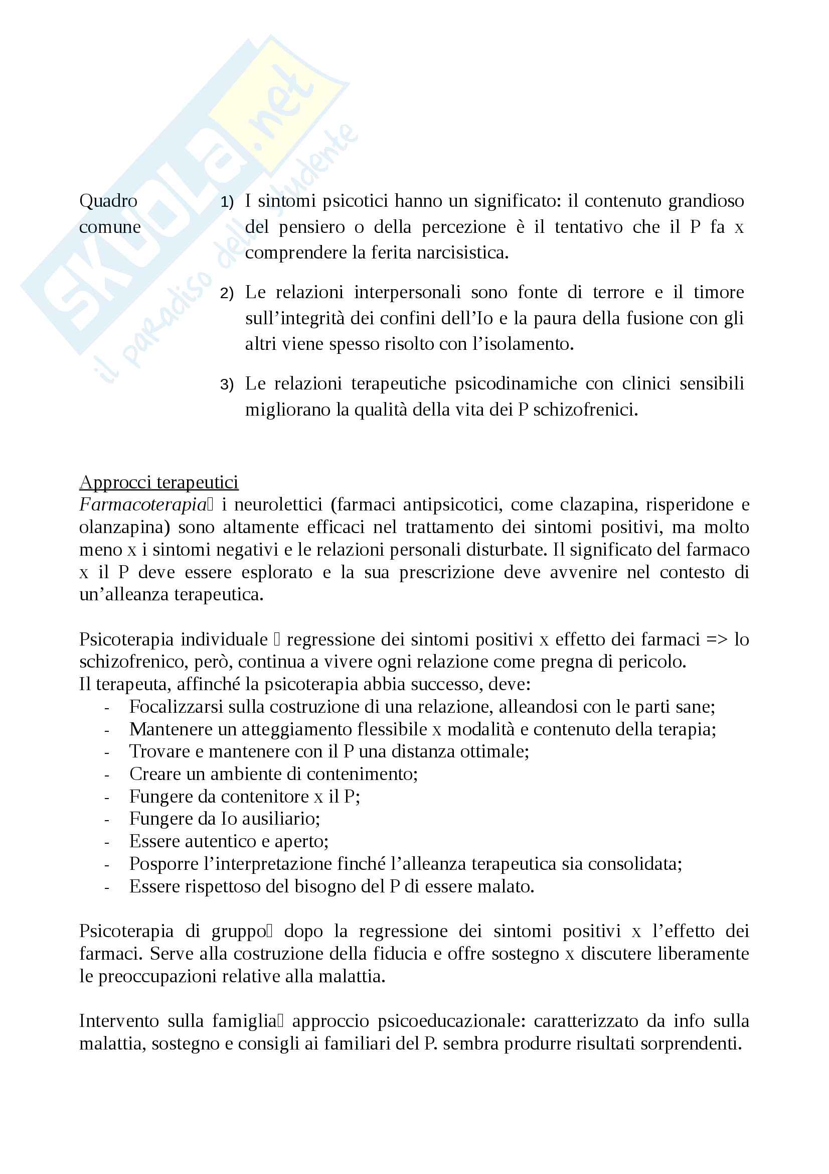 Riassunto psicopatologia, esame di psicopatologia, prof. Serio, libro consigliato Psichiatria Psicodinamica di Glen O. Gabbard Pag. 11