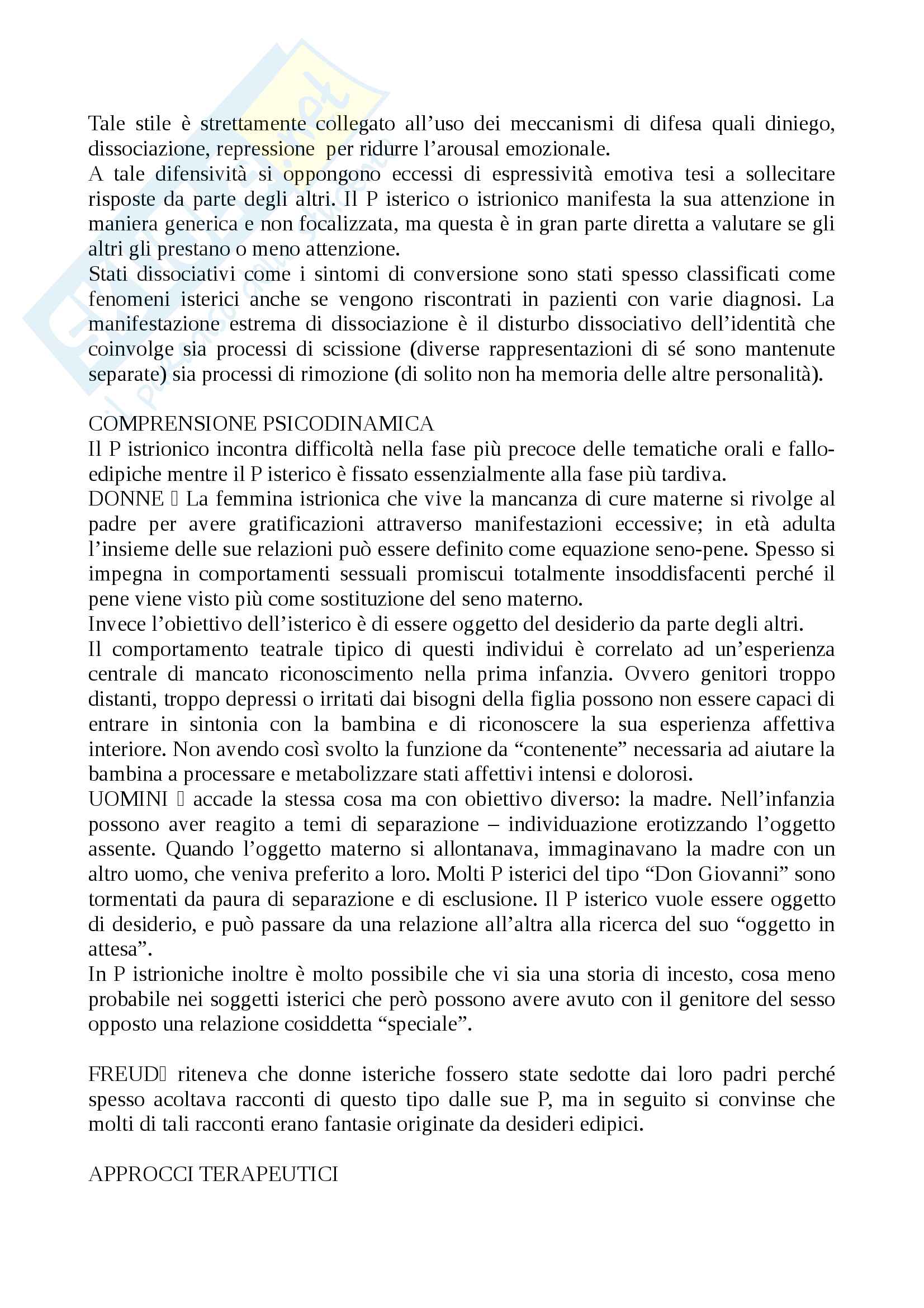 Riassunto psicopatologia, esame di psicopatologia, prof. Serio, libro consigliato Psichiatria Psicodinamica di Glen O. Gabbard Pag. 41