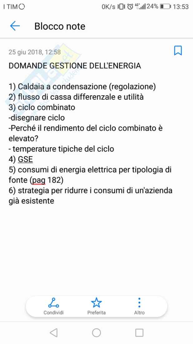 Domande d'esame con risposte Gestione dell'Energia Pag. 21