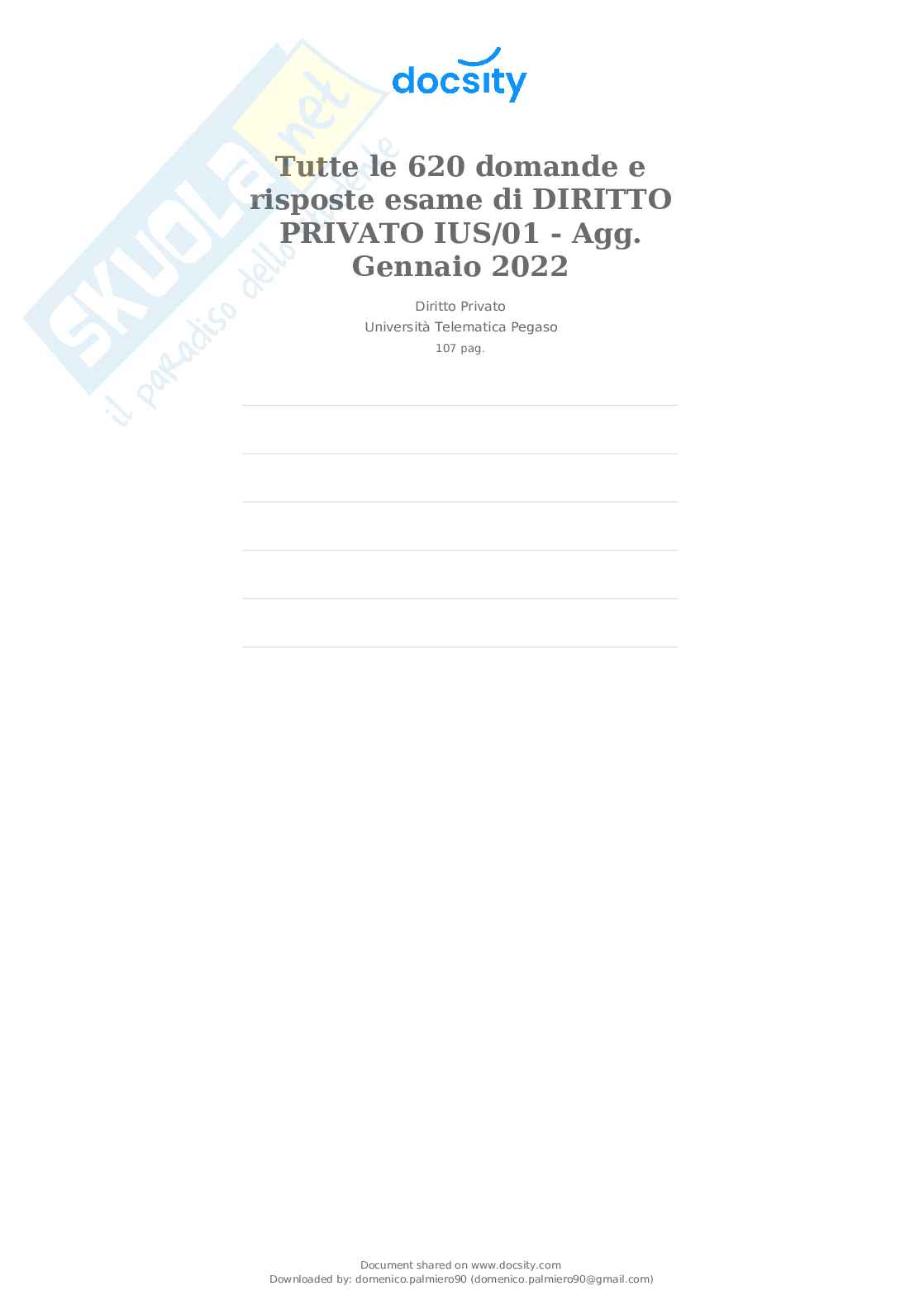 Diritto Privato Pag. 1