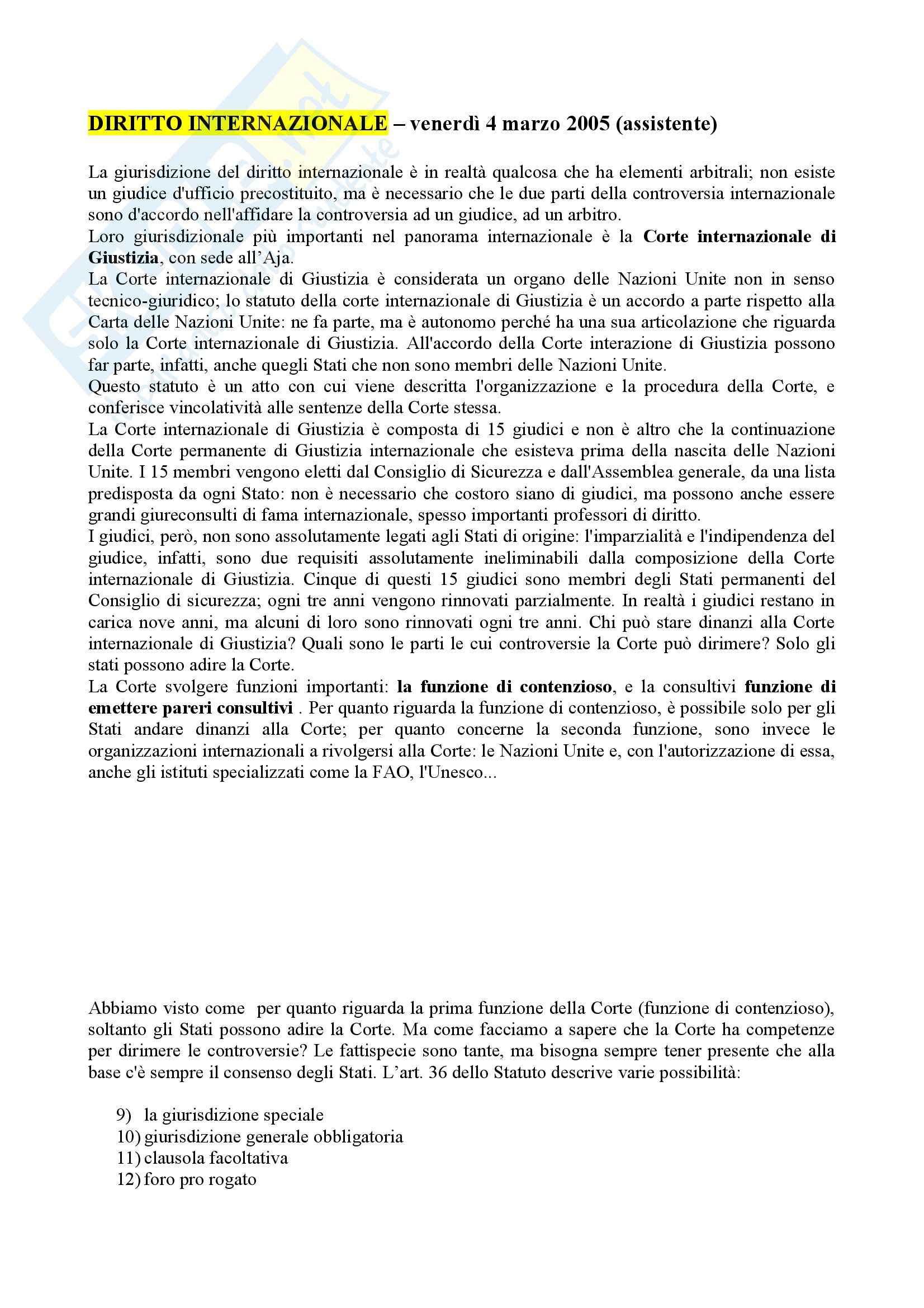 Diritto Internazionale - lezioni Pag. 31