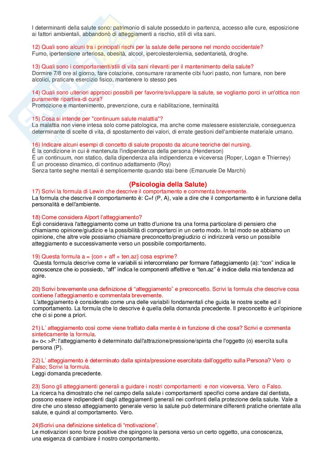 Esercizi per infermieristica clinica 1 Pag. 2