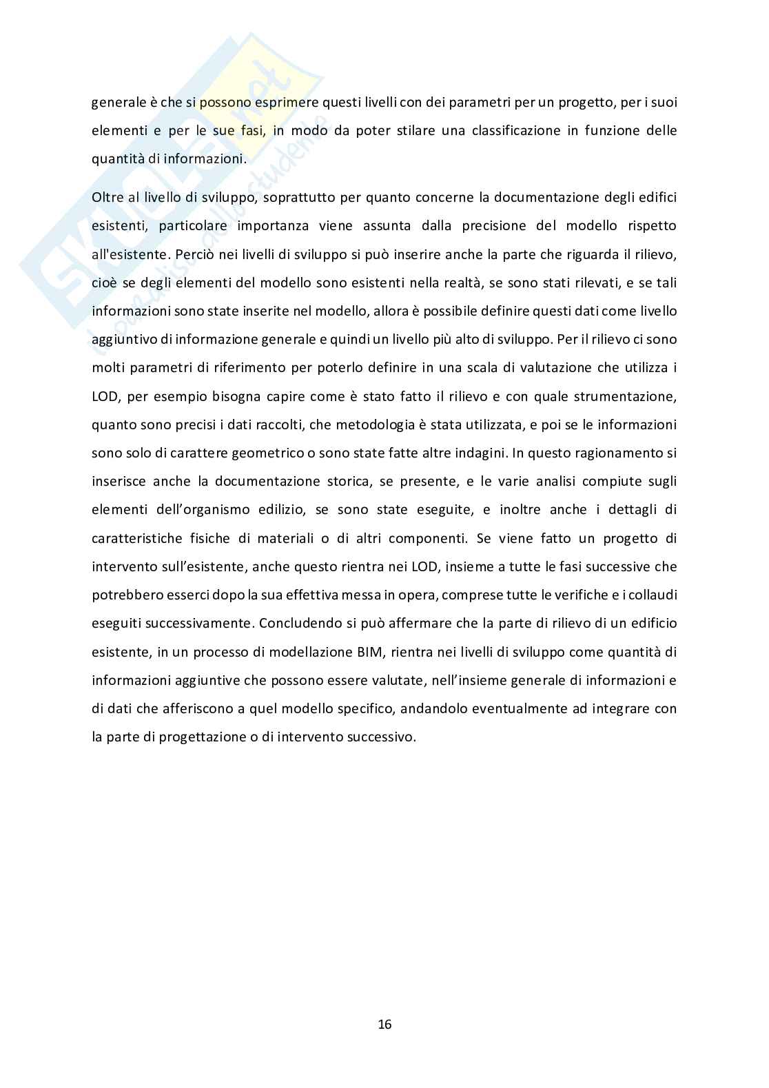 Processo Scan-to-BIM nella modellazione 3D di un edificio da dati acquisiti con scanner volumetrico a proiezione di luce strutturata Pag. 16