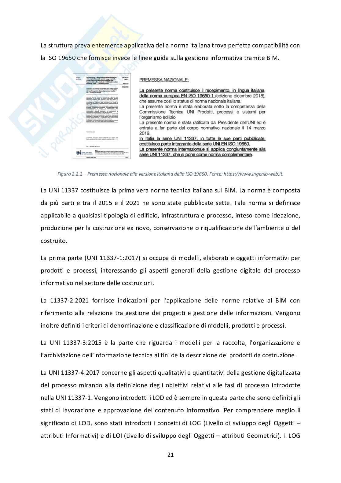 Processo Scan-to-BIM nella modellazione 3D di un edificio da dati acquisiti con scanner volumetrico a proiezione di luce strutturata Pag. 21