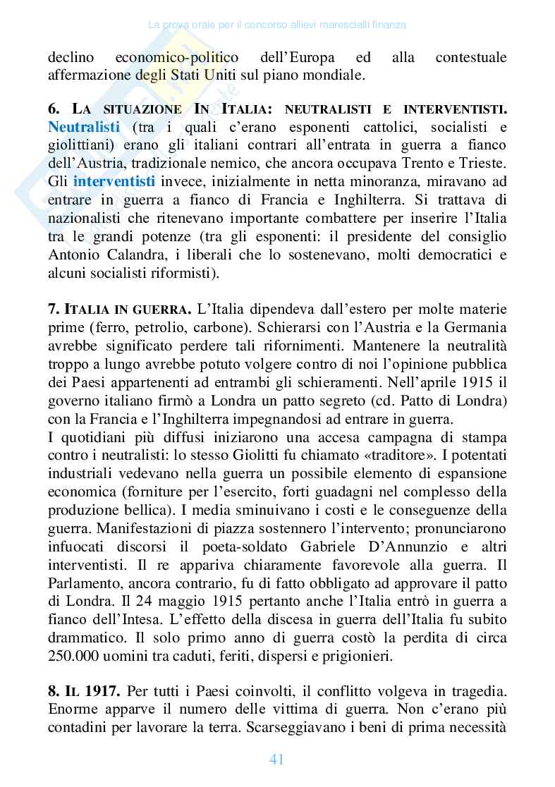 La prova orale per il concorso allievi finanza (ebook) Pag. 41