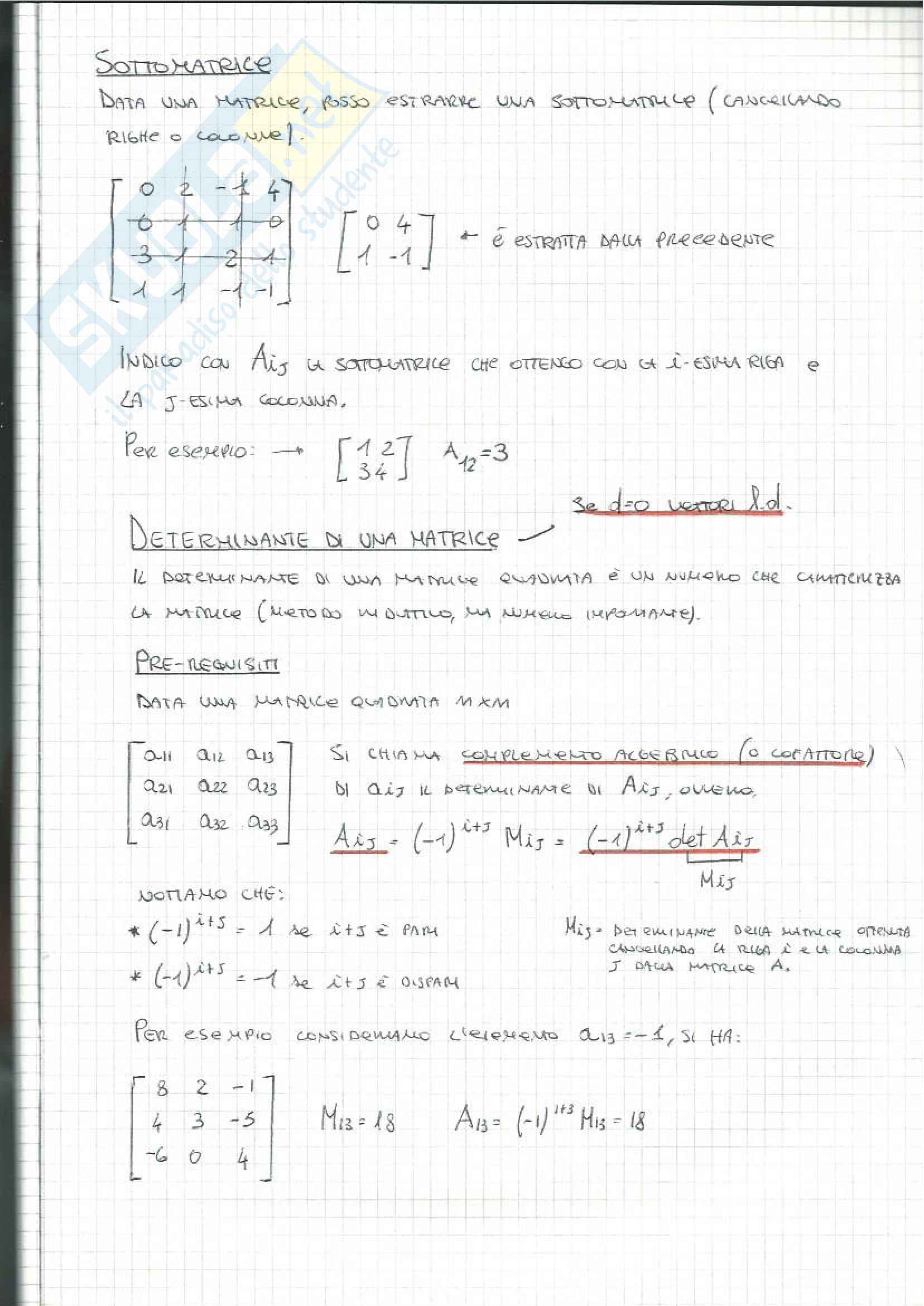 Teoria base Analisi 1 e Algebra lineare Pag. 11